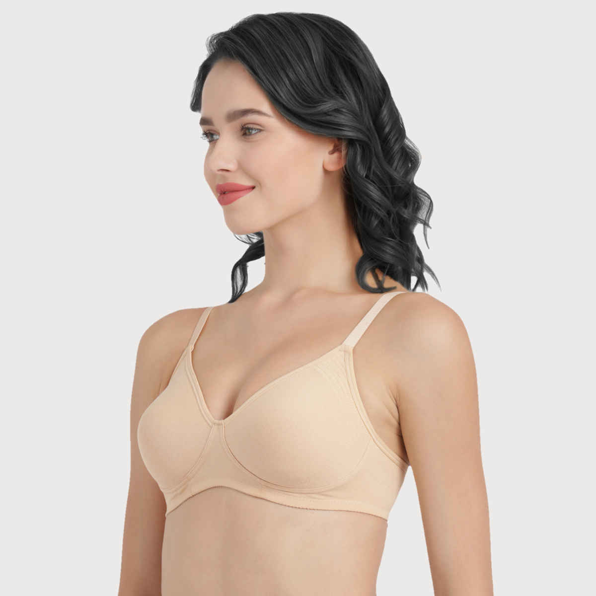Enamor Women's A042 Side Support Shaper Fab-Cool Cotton Bra | Non Padded | Wirefree | Skin - 34D