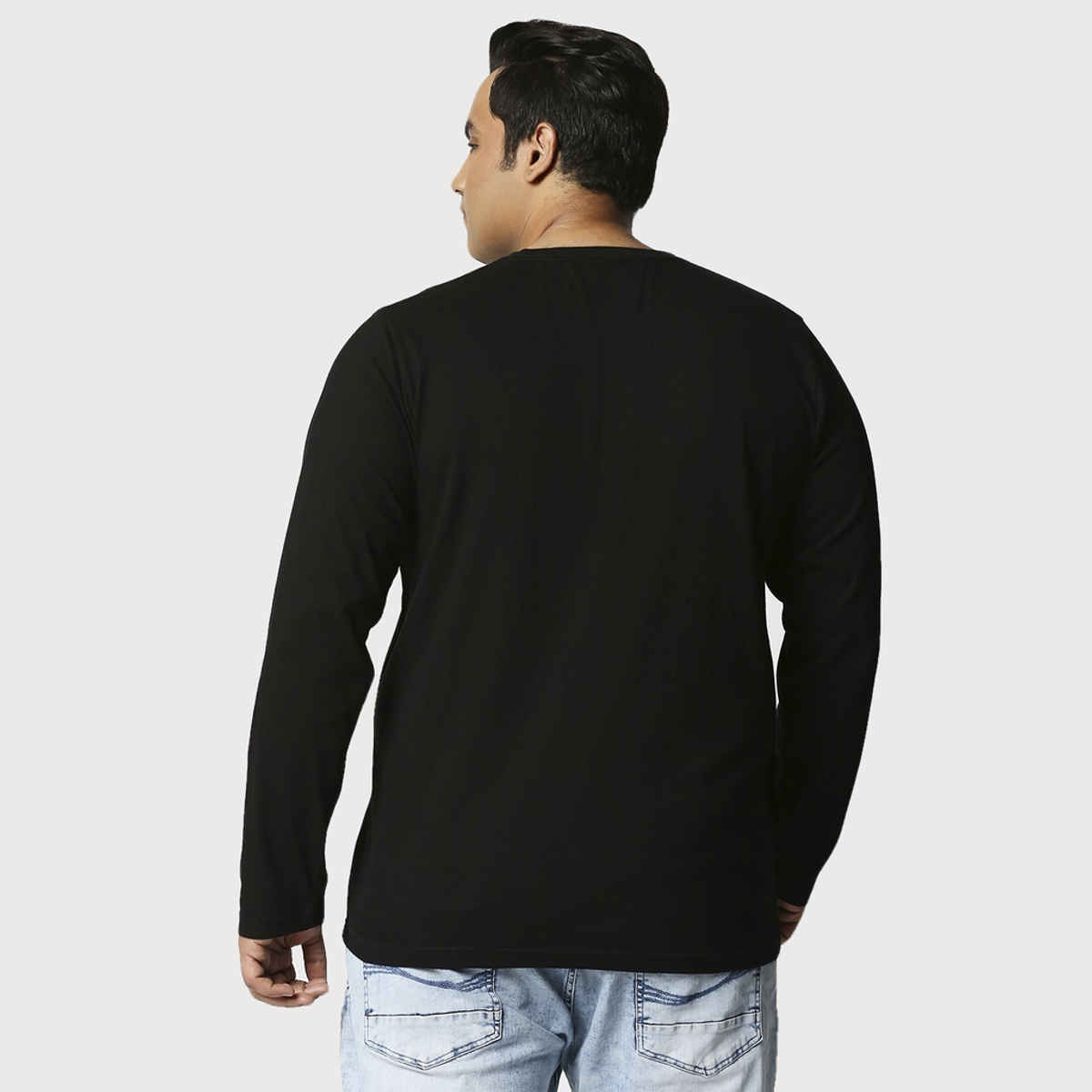 Bewakoof Men's Plus Size T-shirt | Black - 6XL