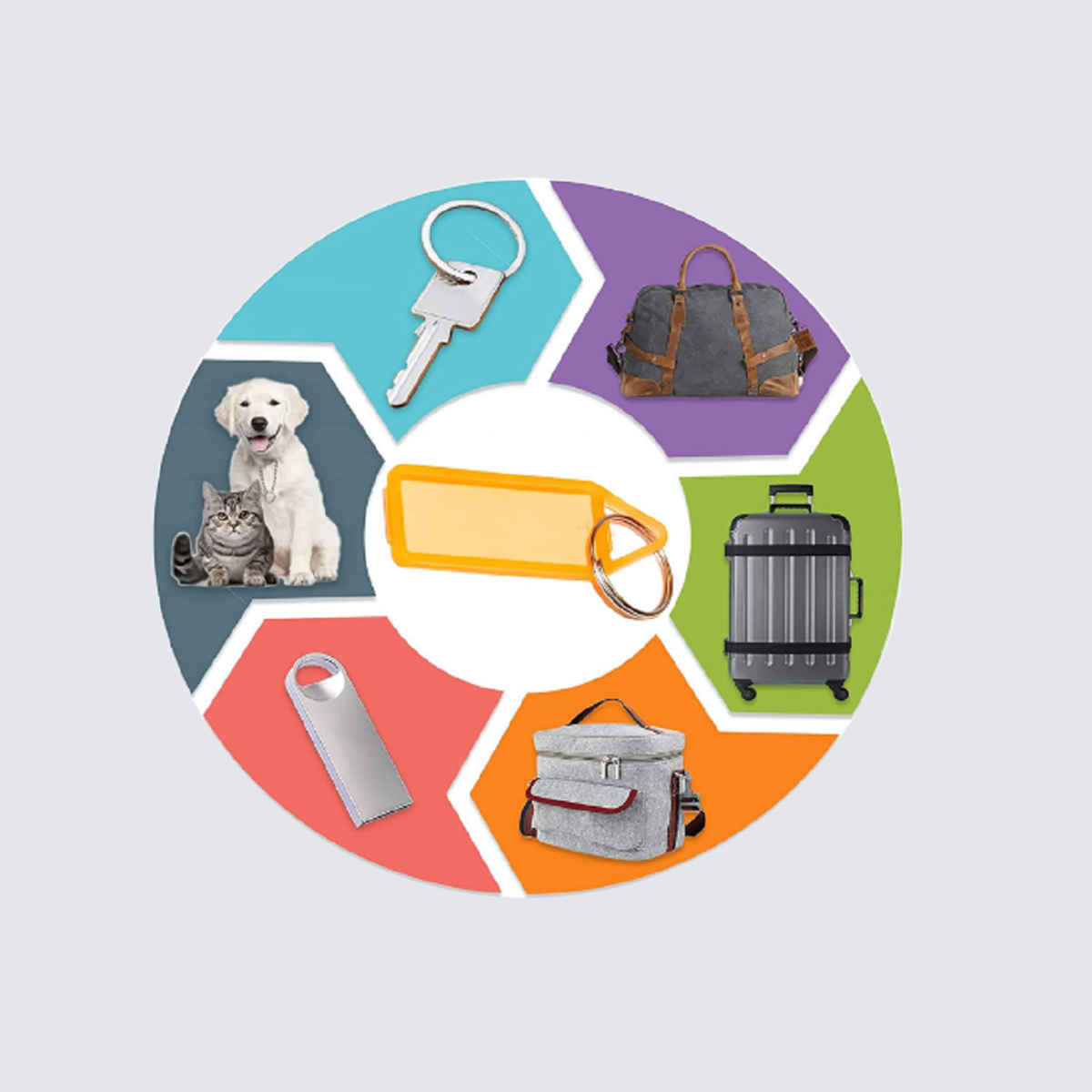 Soham Housewares Unisex Solid Plastic Key Chain | Multicolour - Standard