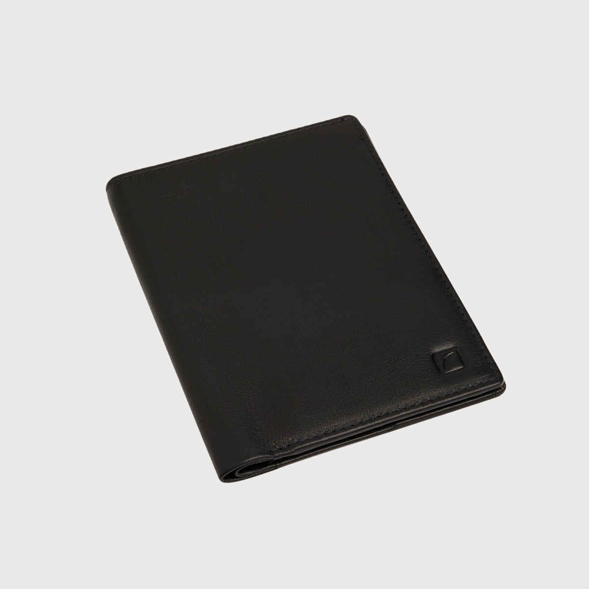 Travel Blue Unisex Solid Leather Passport Wallet | Black