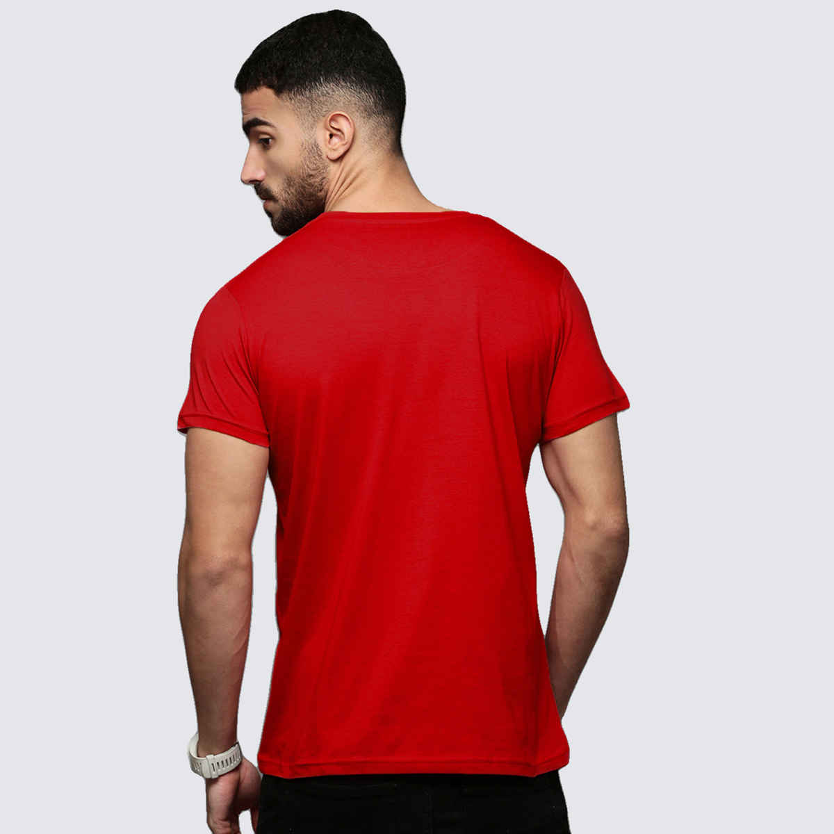 ACTIMAXX Men's Where Comfort Meets Performance Cozi Round Neck T-Shirt | Red - XL