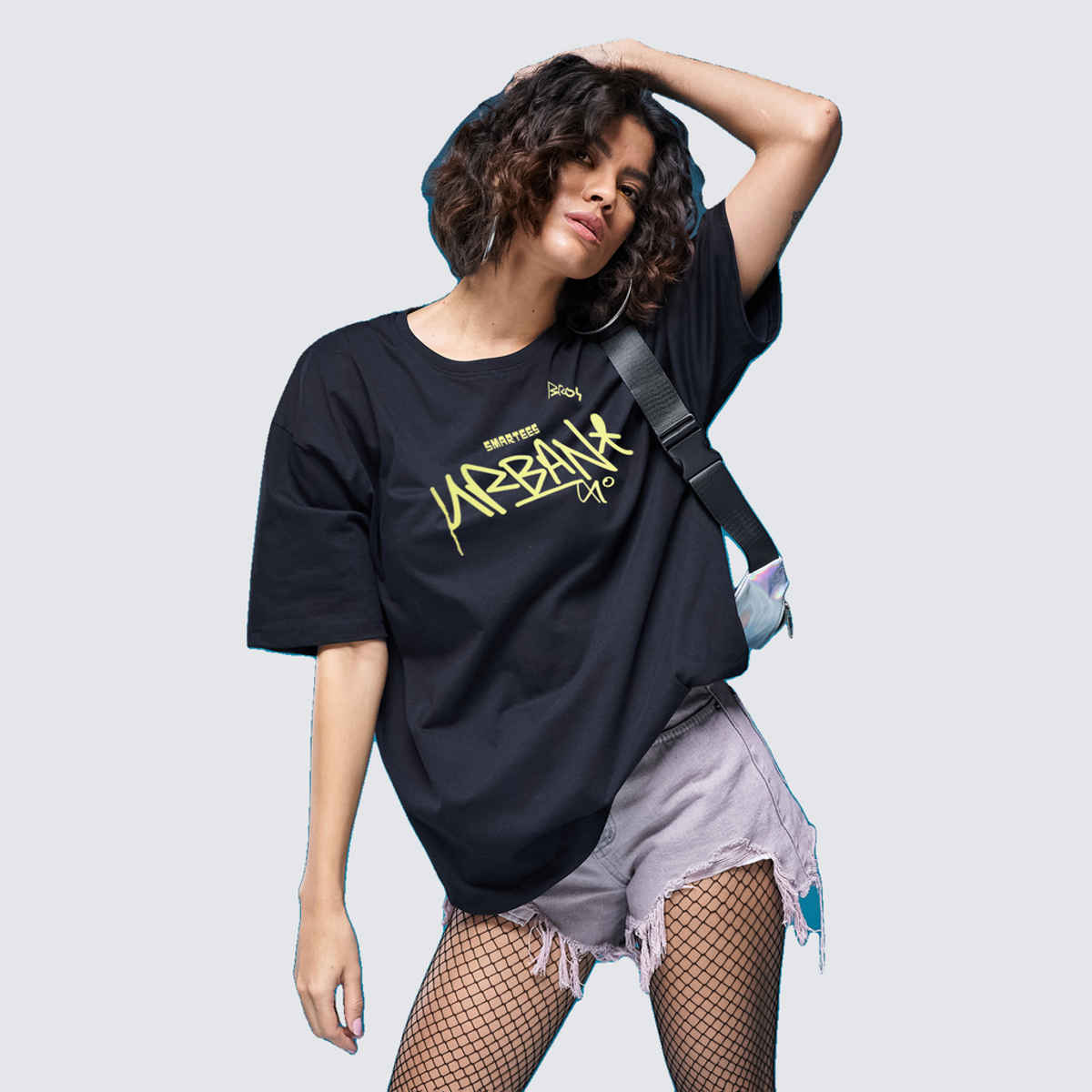 Smartees Women's T-shirt | Backprint Urban | Black - M