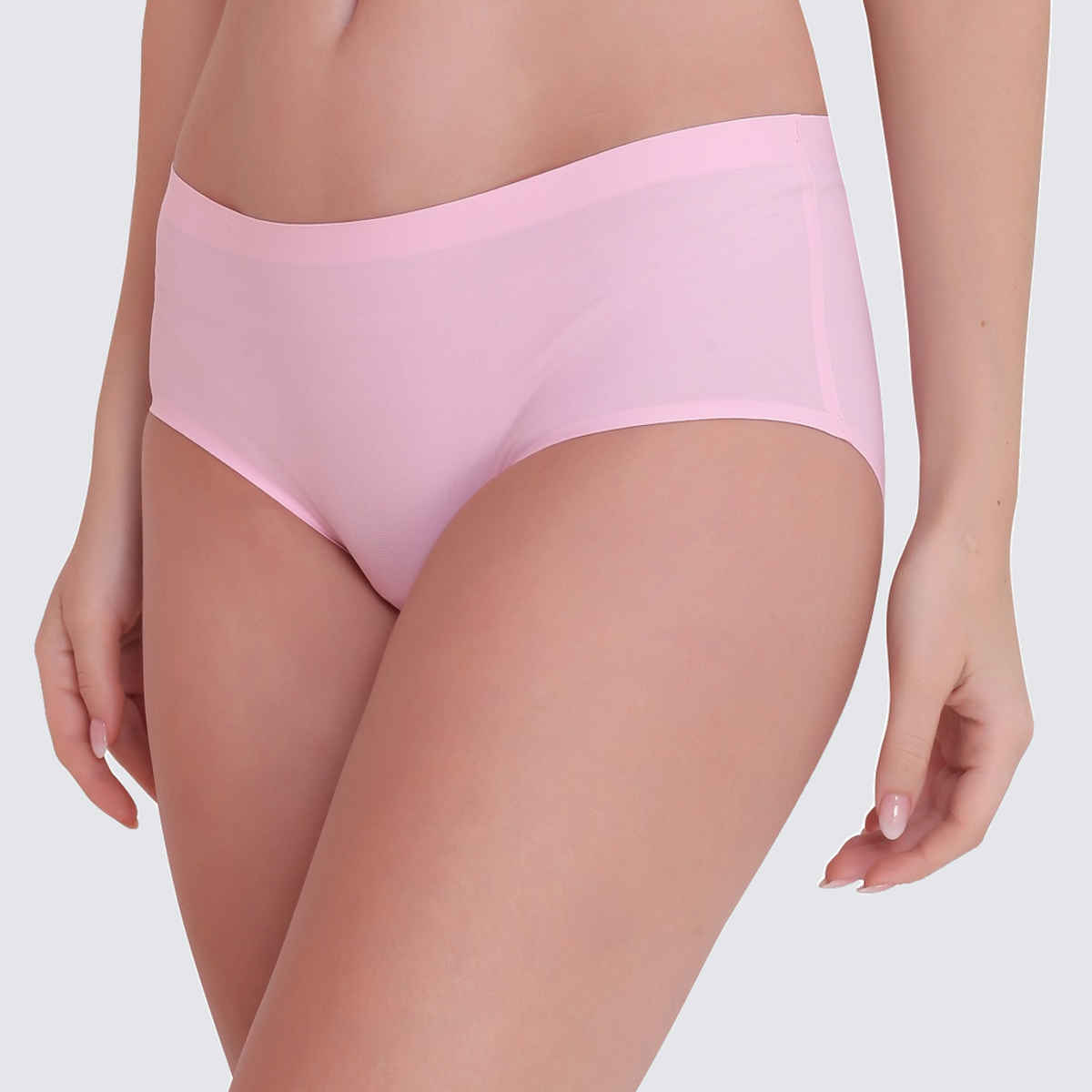 Plumbury Women s Seamless Hipster Panty | Pack Of 3 | Black-Pink-Purple - M