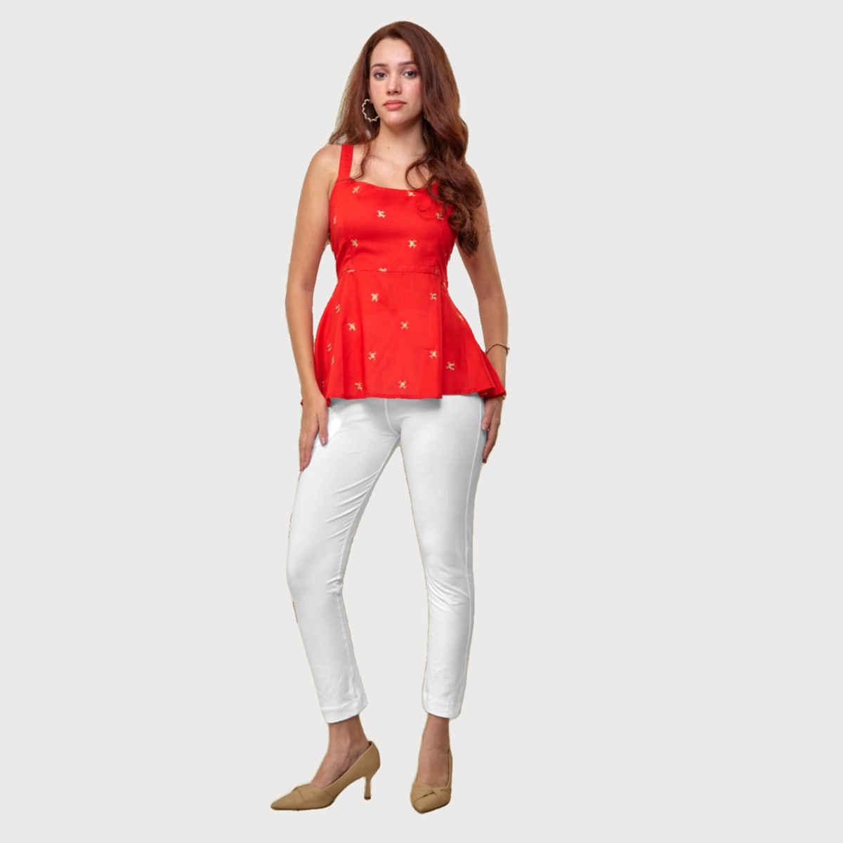 Lyra Women's Kurtipant | Off White - Free Size