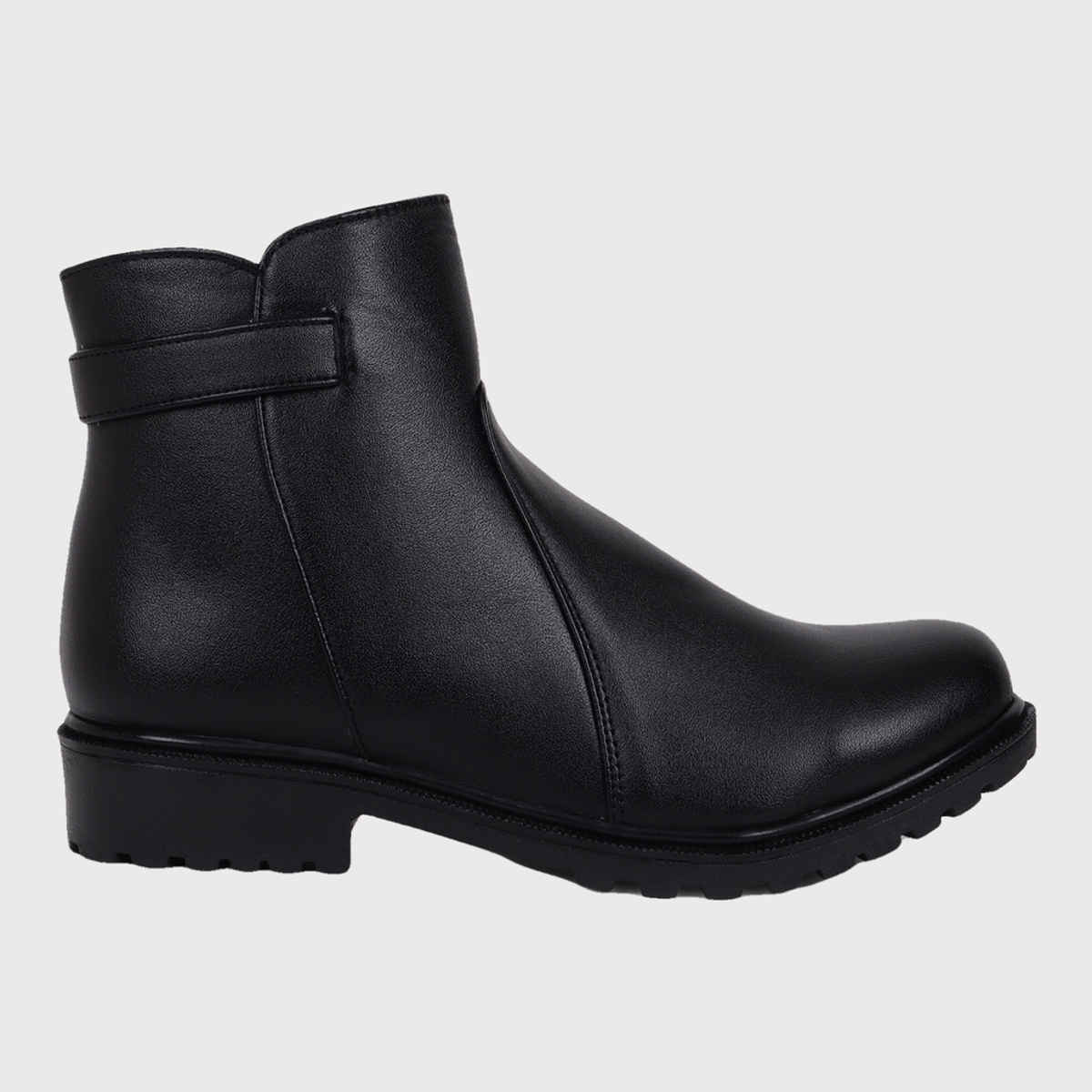 Trase Women Stylish Boots With Zipper Closure - Black | 4 UK