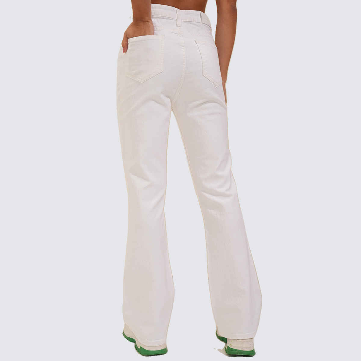 Tokyo Talkies Women's Bootcut Jeans| White - 34
