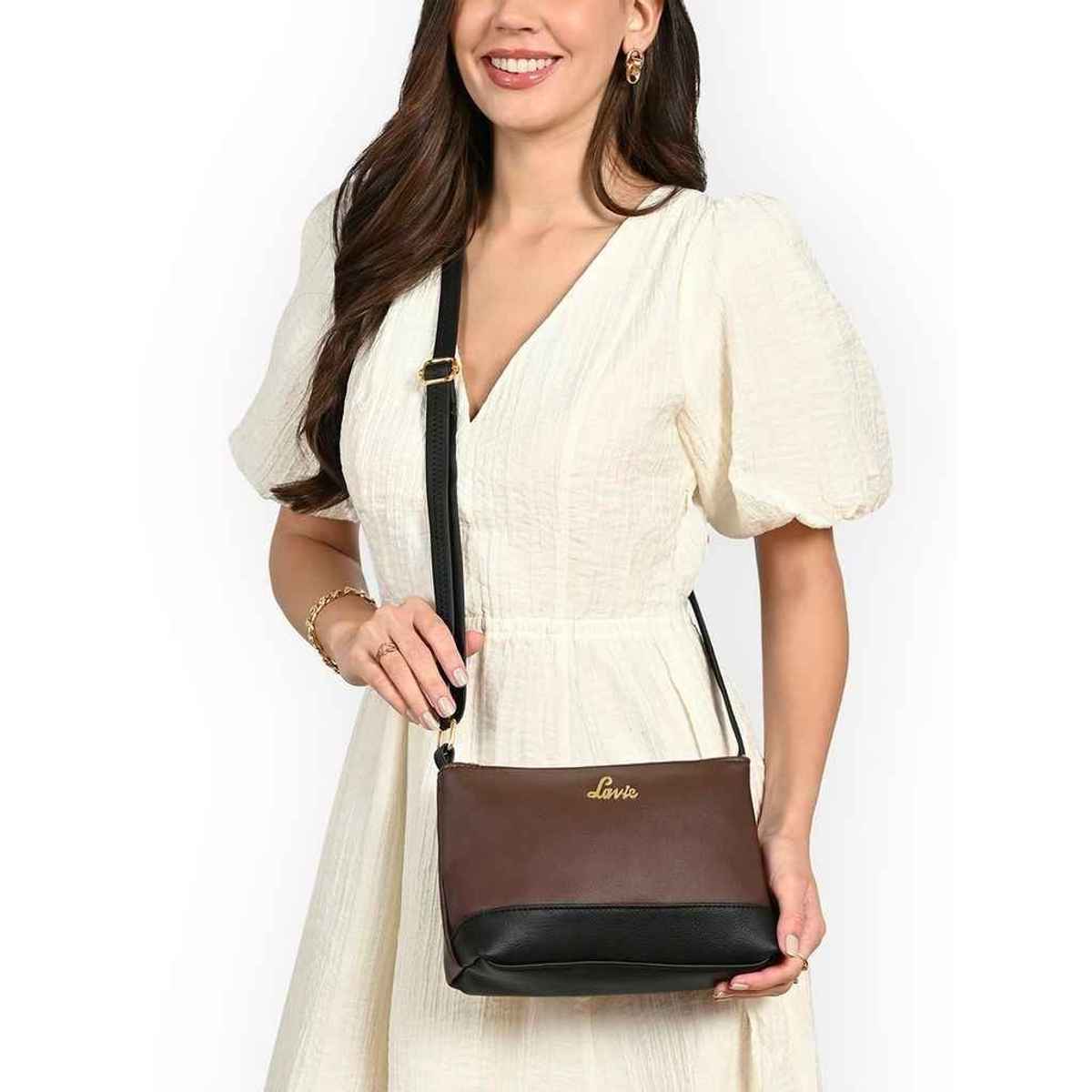 Lavie Women's Taya Cross Body Sling Bag | Ladies Purse Handbag | Brown