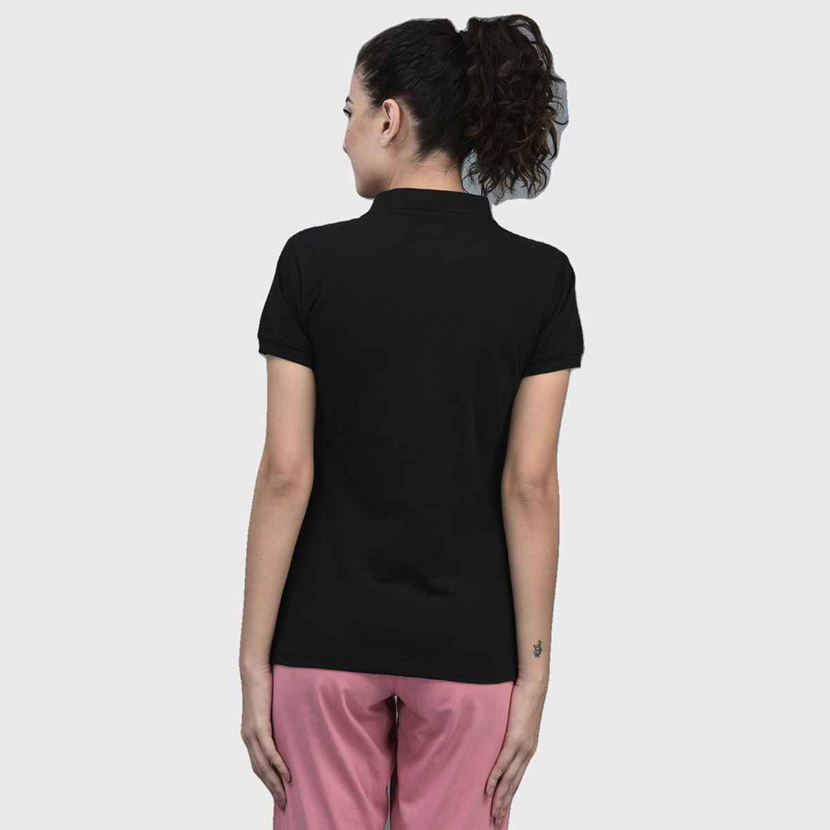 Dollar Women Polo T-shirt - Black | Premium Cotton | M