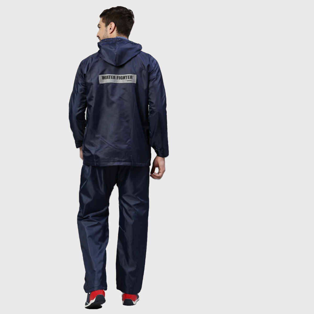 Zeel Men's Waterproof Raincoat- XXL (Navy)