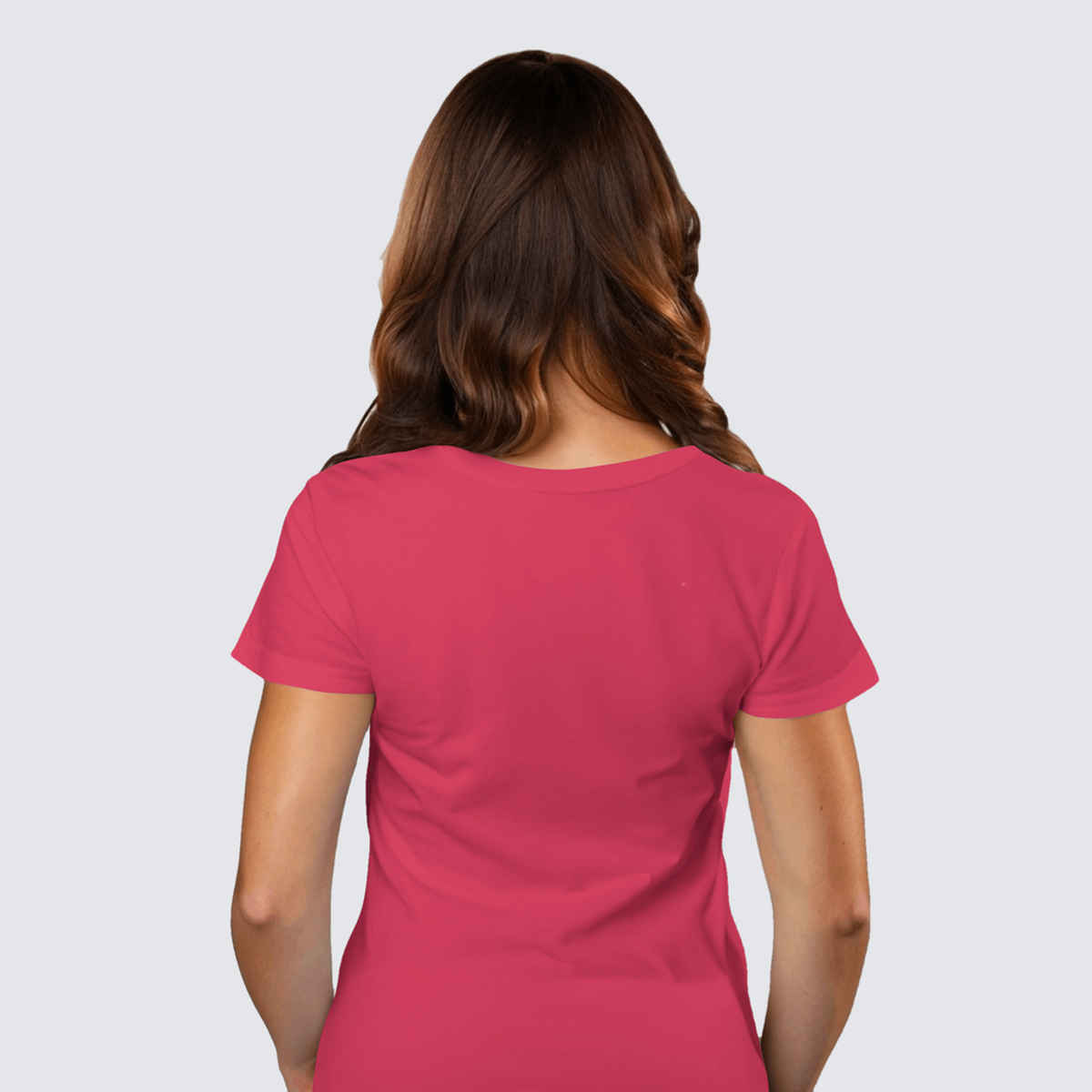 Outlaws Women's Cotton Rich Printed Half Sleeve Round Neck T - Shirt | Raspberry - L