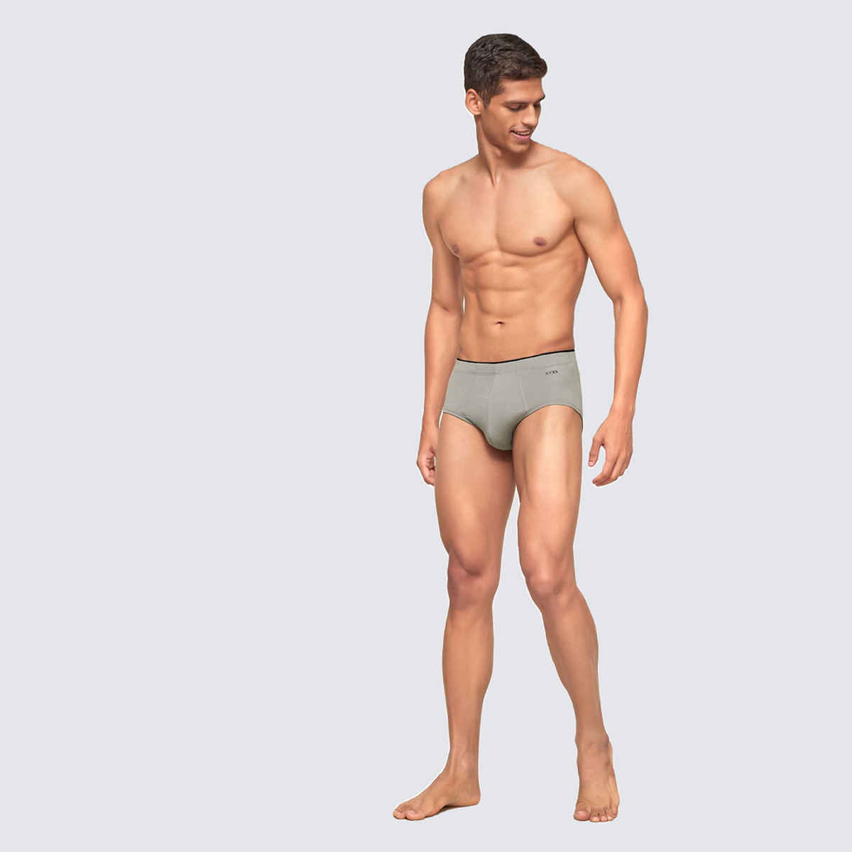 XYXX Men's Uno Modal Briefs pack of 2, Black & Heather Grey| M