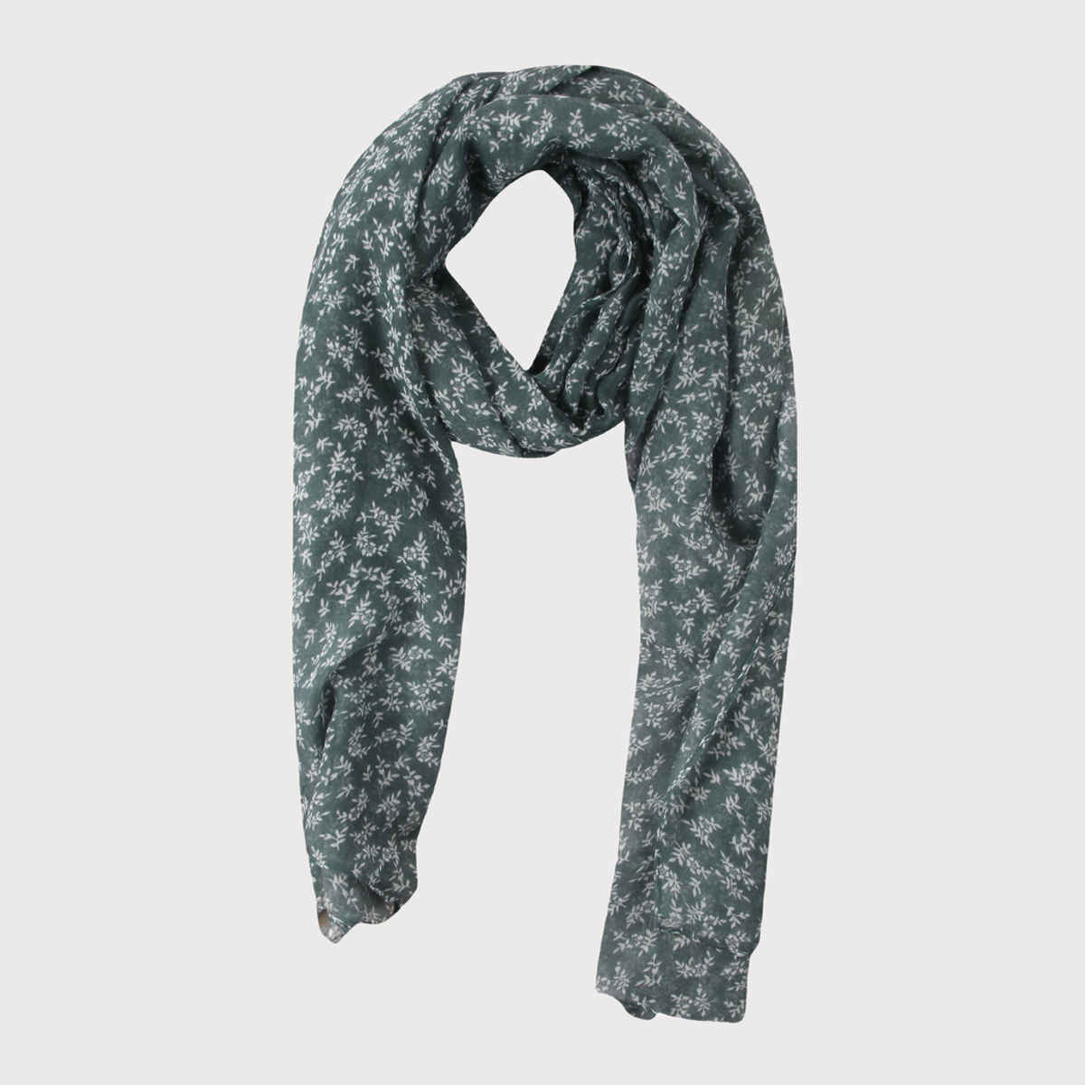 Fabseasons Women's Printed Scarf | Green - Free Size