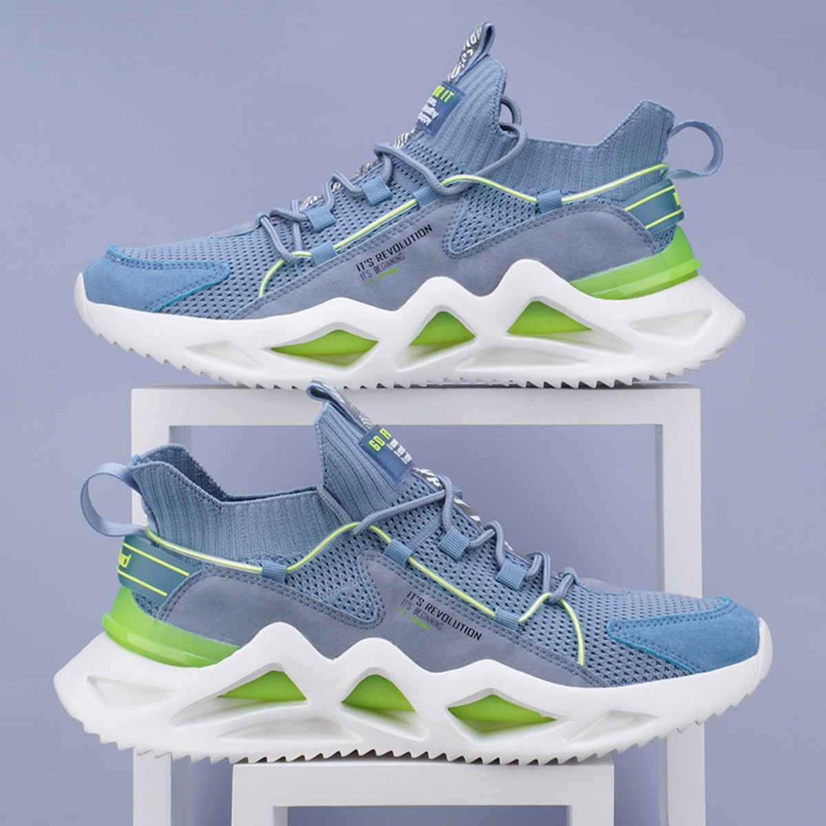 Atom Men's Casual Sneakers - UK 7 | Blue