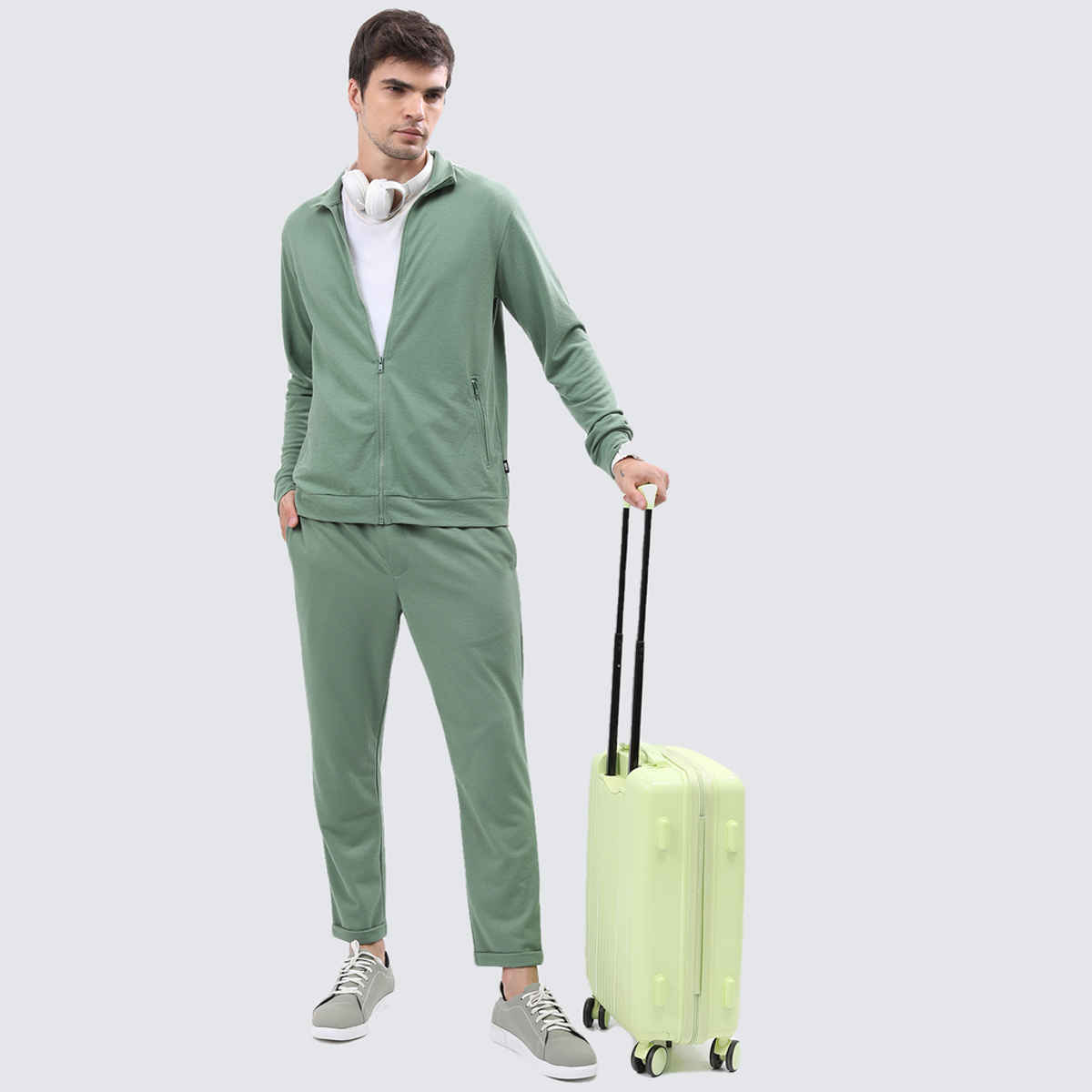 HIGHLANDER Men's Mock Neck Tailored Jacket | Green - S