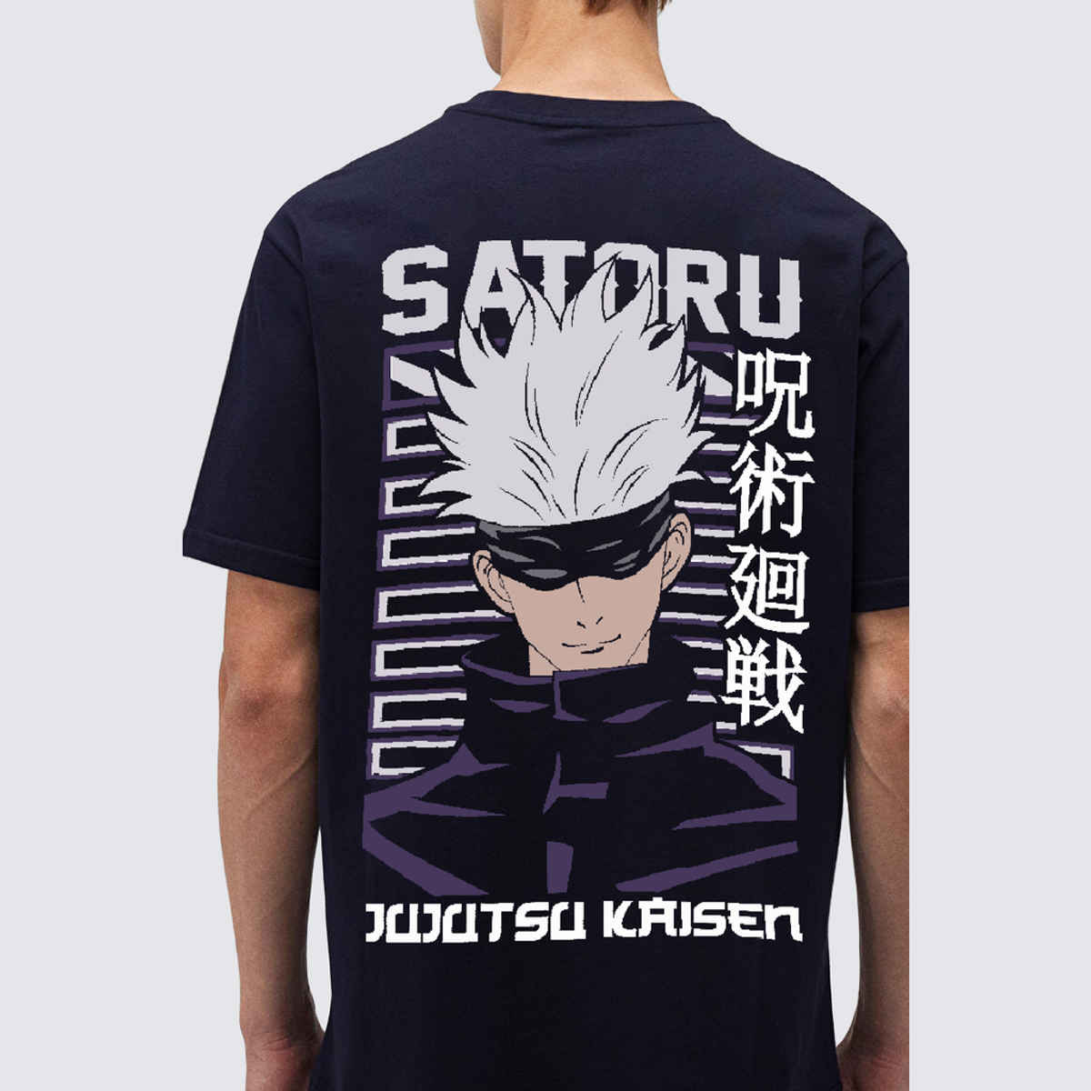 De Tees Men's Half Sleeve T-shirt | MHS-SATORU | Black - L