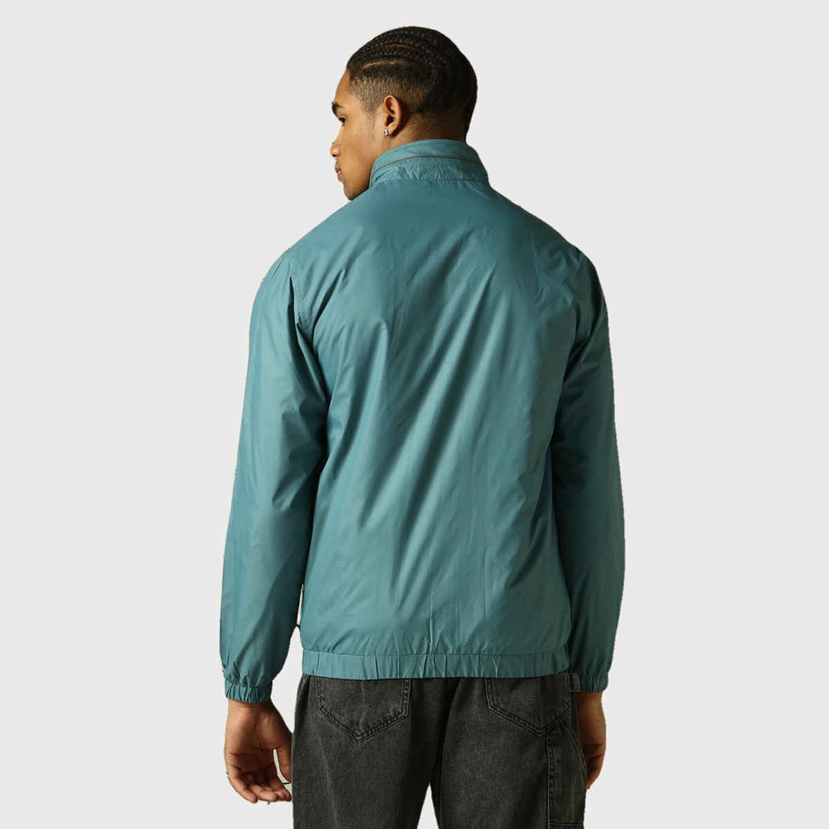 Hubberholme Men's Lightweight Relaxed Fit Reversible Windcheater Jacket | Bright Blue - M
