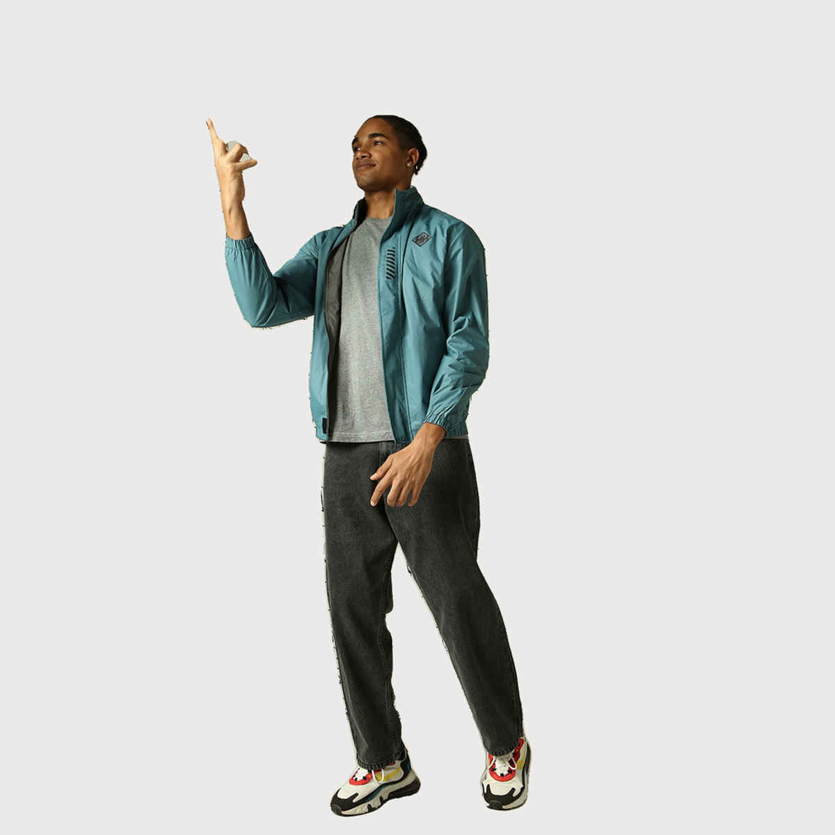 Hubberholme Men's Lightweight Relaxed Fit Reversible Windcheater Jacket | Bright Blue - M