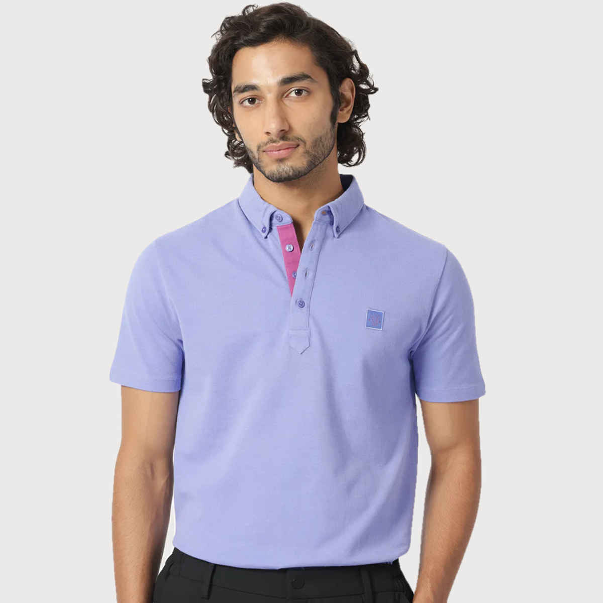 Rare Rabbit Men's Herval Pastel Polo | Purple - XL
