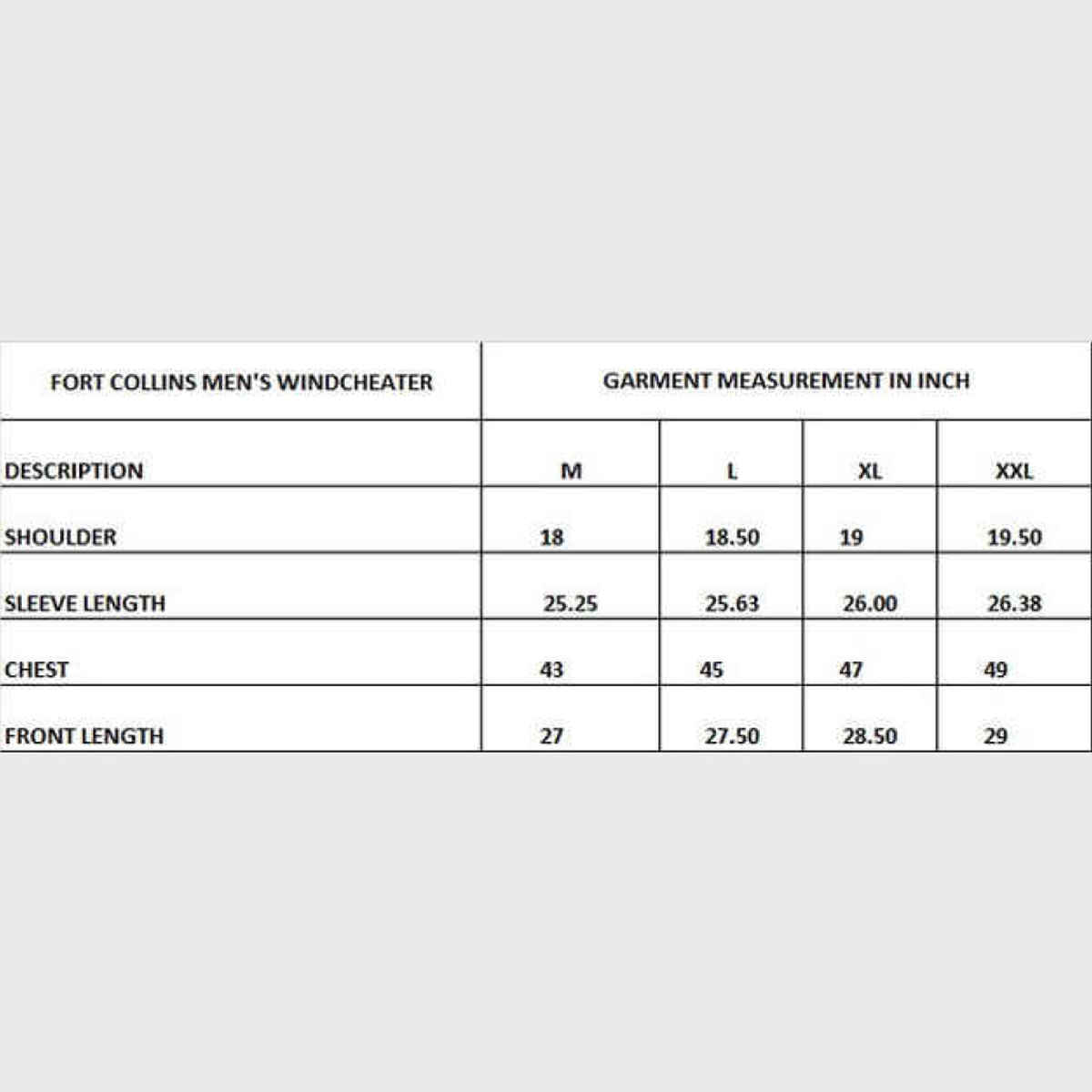 Fort Collins Men's Windcheater Jacket | Dark Grey - M