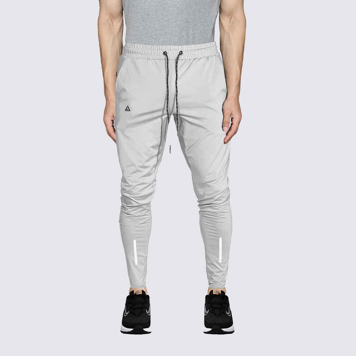 Avolt Men's Solid Regular Fit Track Pant | Light Grey - M