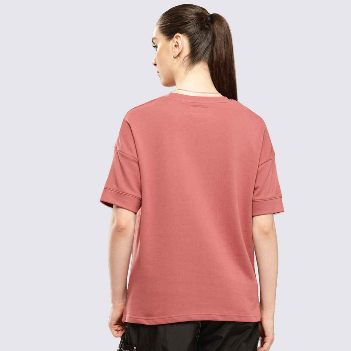 Dillinger Women's Drop Shoulder Oversized T-shirt | Mauve - XL