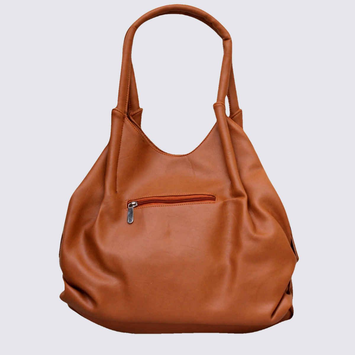 Fostelo Women's Vegan Leather Style Diva Handbags Shoulder Hobo Bag Ladies Purse | Tan | Large