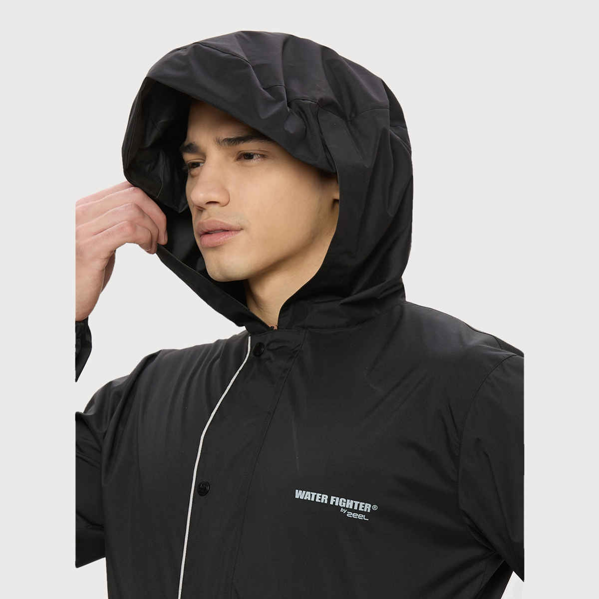 Zeel Men's Solid Waterproof Raincoat | Black | Zeel | XXL