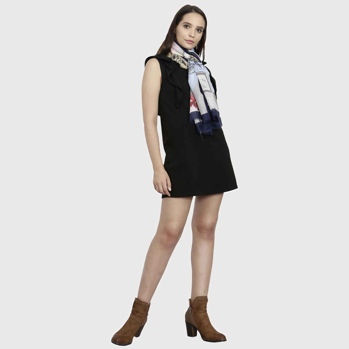 Fabseasons Women's Printed Scarf | Navy - One Size