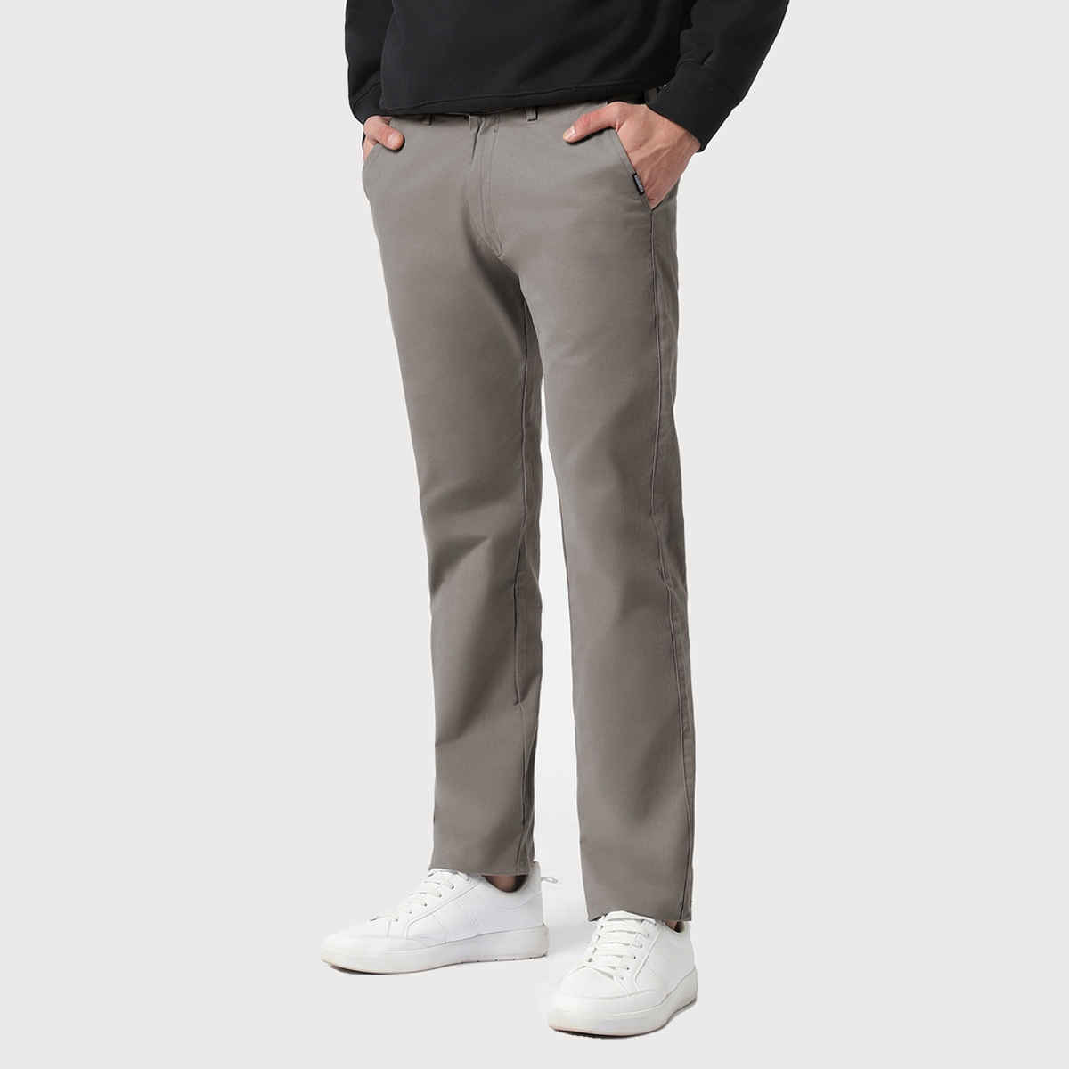Urbano Fashion Men's Chinos Trousers Cotton Slim Fit Casual Stretch | Grey | 30