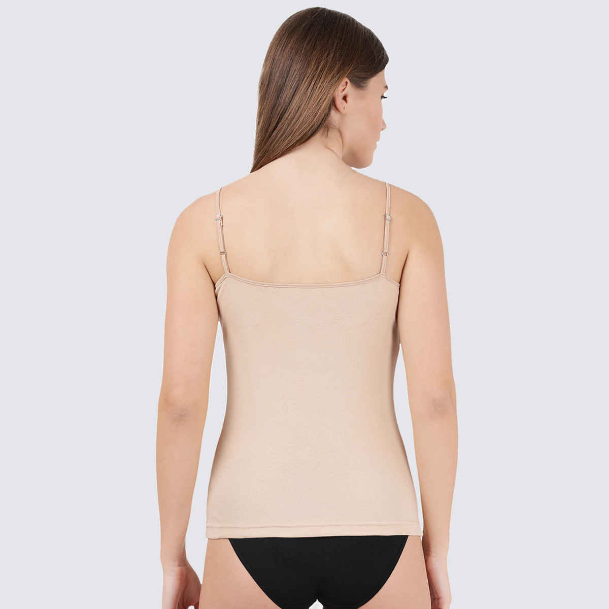 Jockey 1487 Women's Super Combed Cotton Rib Camisole|Adjustable Straps | Skin-M