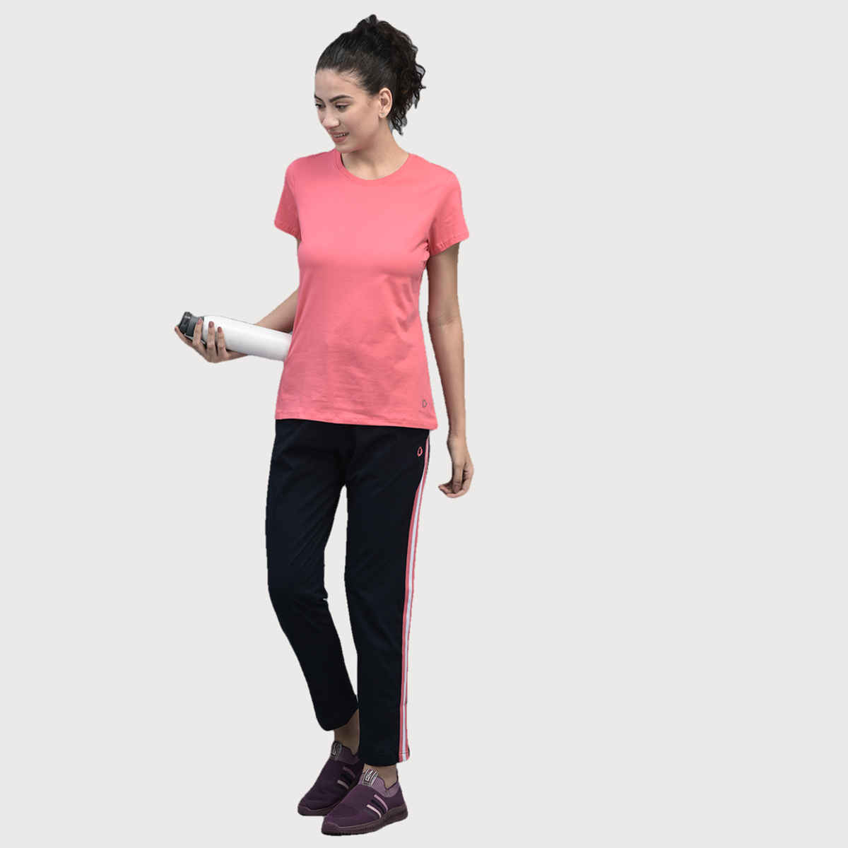 Dollar Women Round Neck T-shirt - Pink | Stretchable Cotton | XL