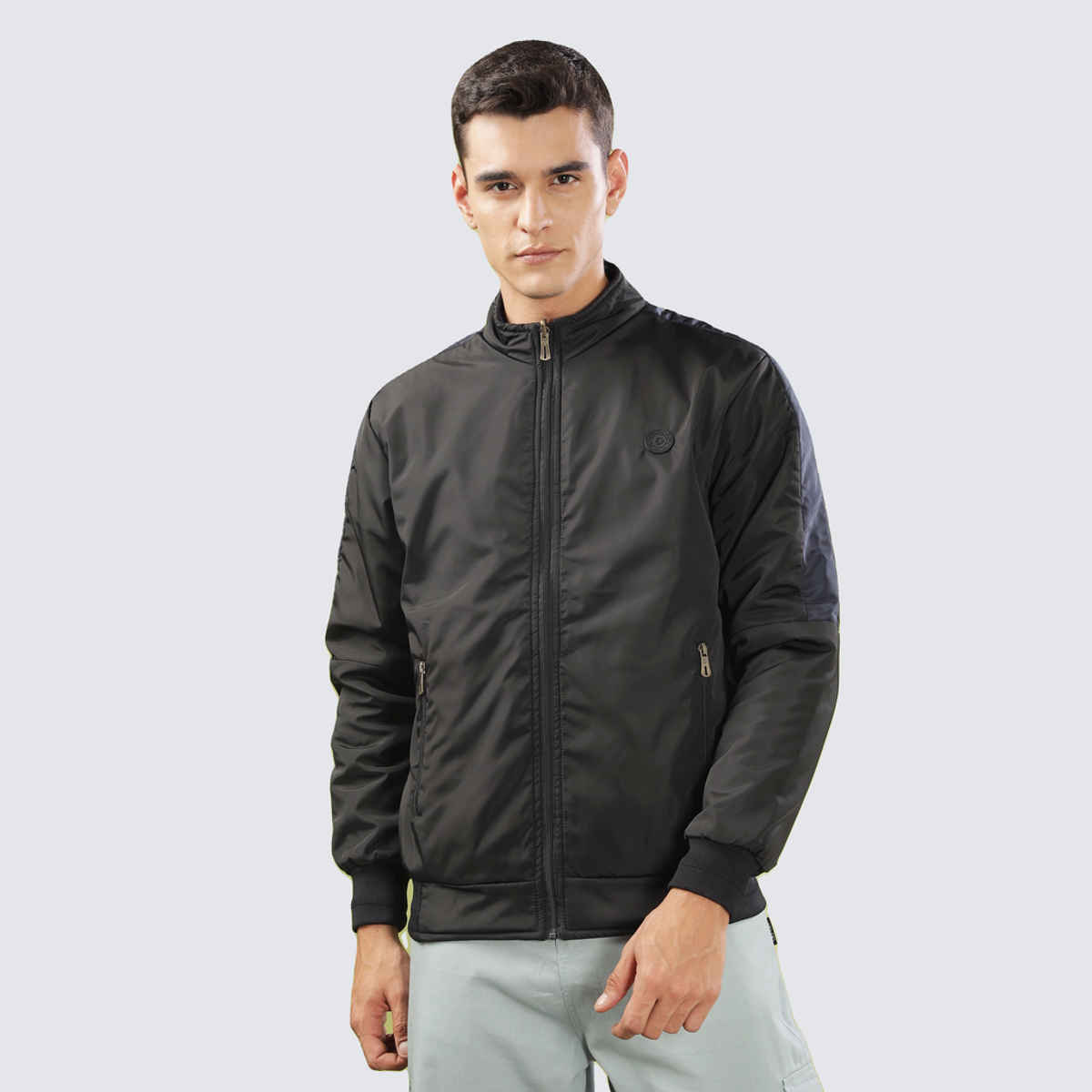 Dollar Jacket For Men - Casual Zipper Bomber For Winter | MAMWJ 905 | Black | M