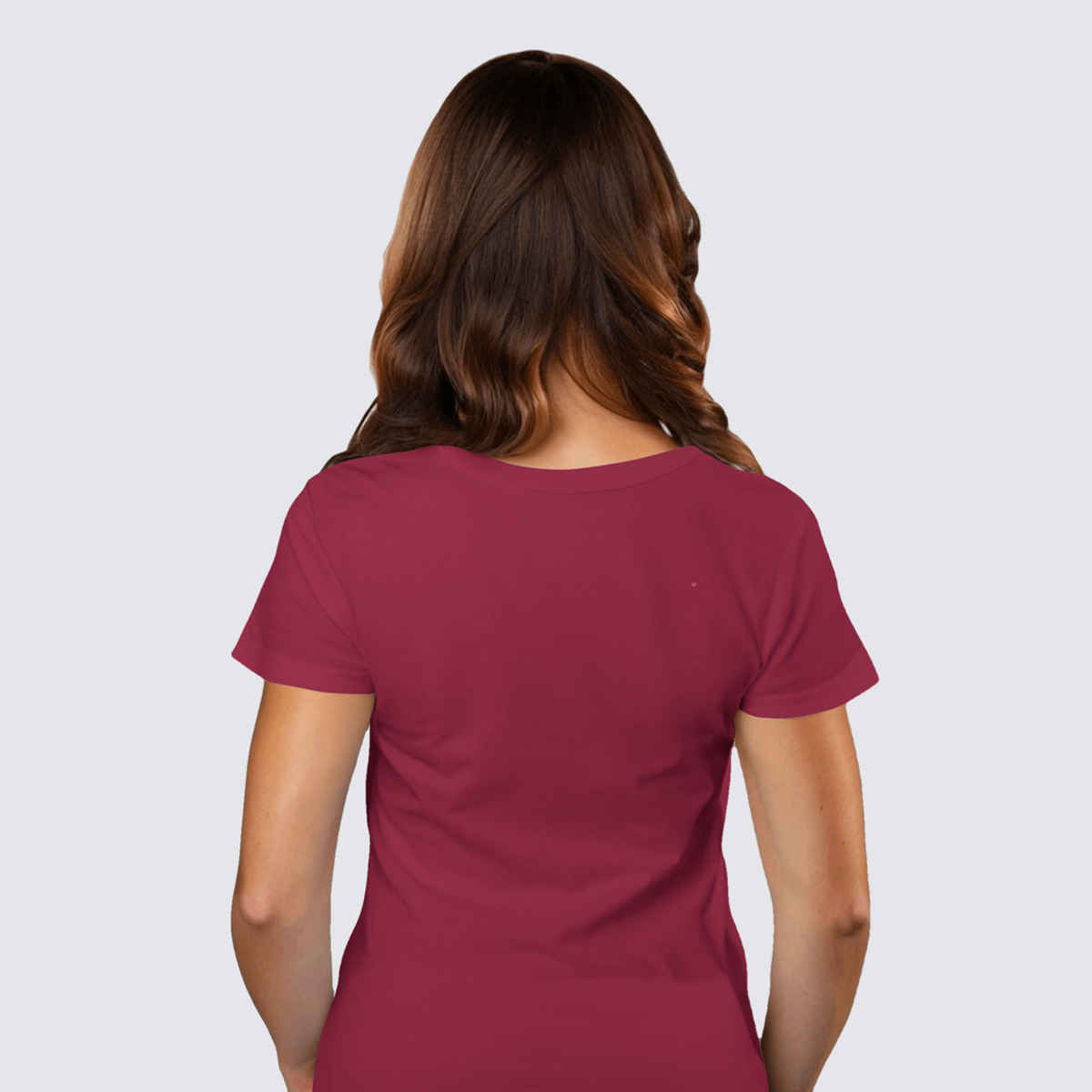 Outlaws Women's Cotton Rich Printed Half Sleeve Round Neck T - Shirt | Maroon - M