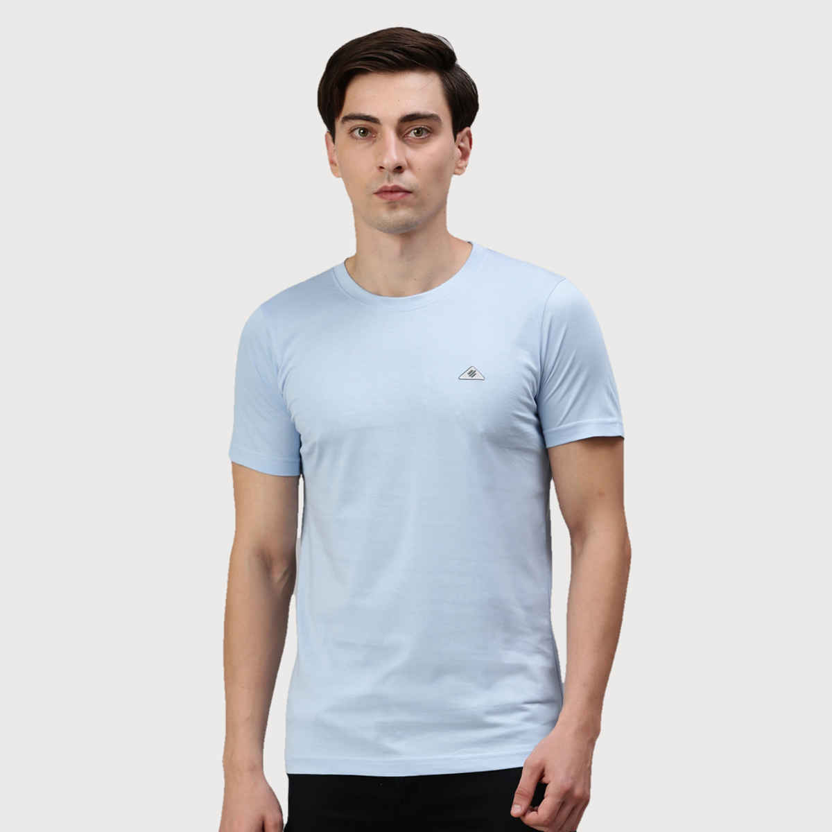 Onn Men's Platina Pure Comfort Supima Cotton Round Neck T-Shirt | Light Blue - 2XL