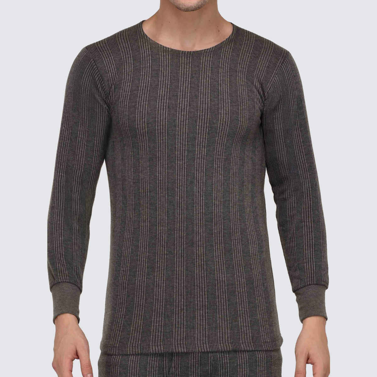 Rupa Torrido Men's Round Neck Full Sleeves Thermal Top | 7001 | Dark Grey - 90