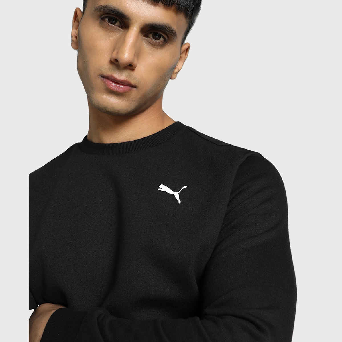 Puma Men's Sweatshirt Crew-Neck - Black | L