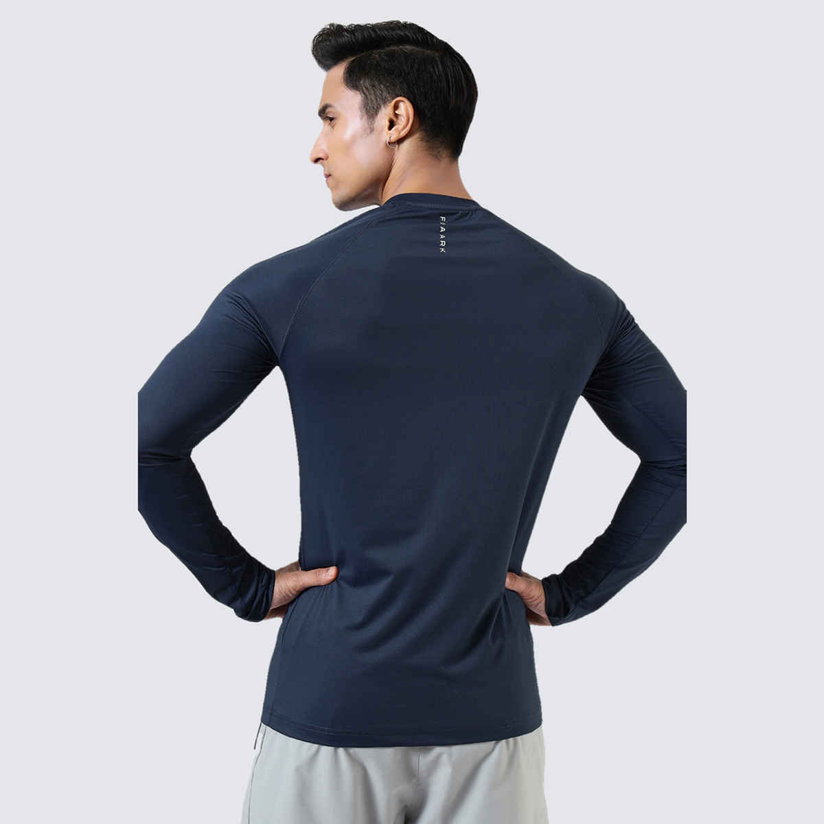 Fuaark Men's Core Full Sleeve GYM T-shirt | Navy - XL