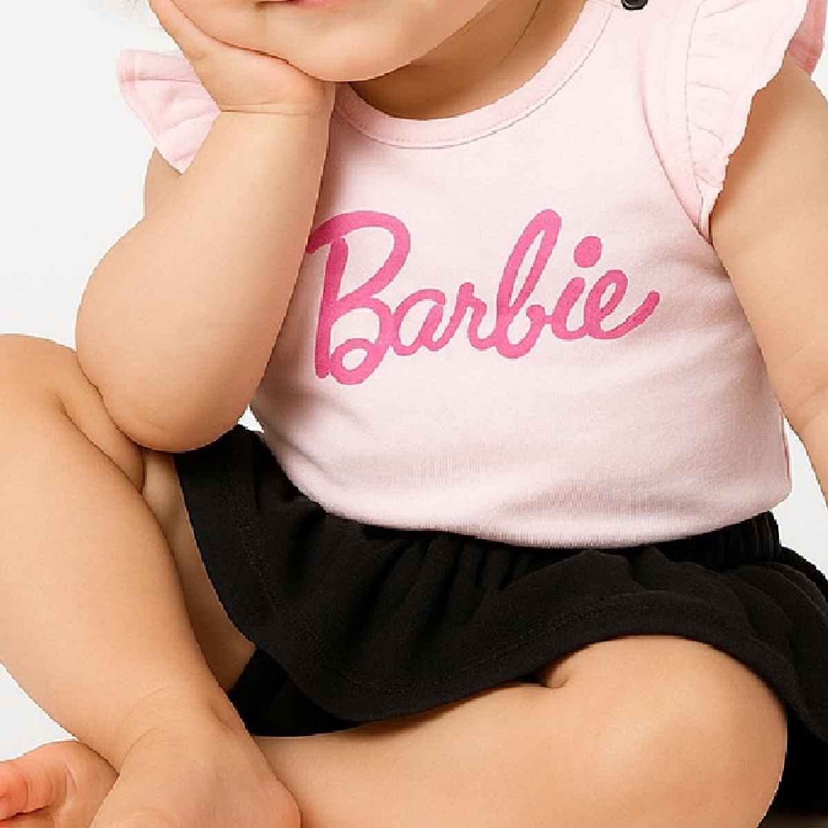 Mom's Love Girls' Printed Cotton Clothing Sets | Pink | 03 - 06 months