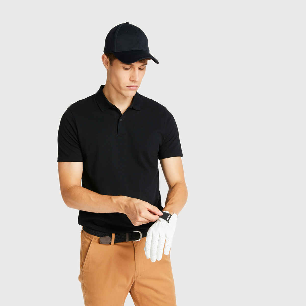 Decathon | Inesis Men's Cotton Golf T-shirt - Black - 2XL