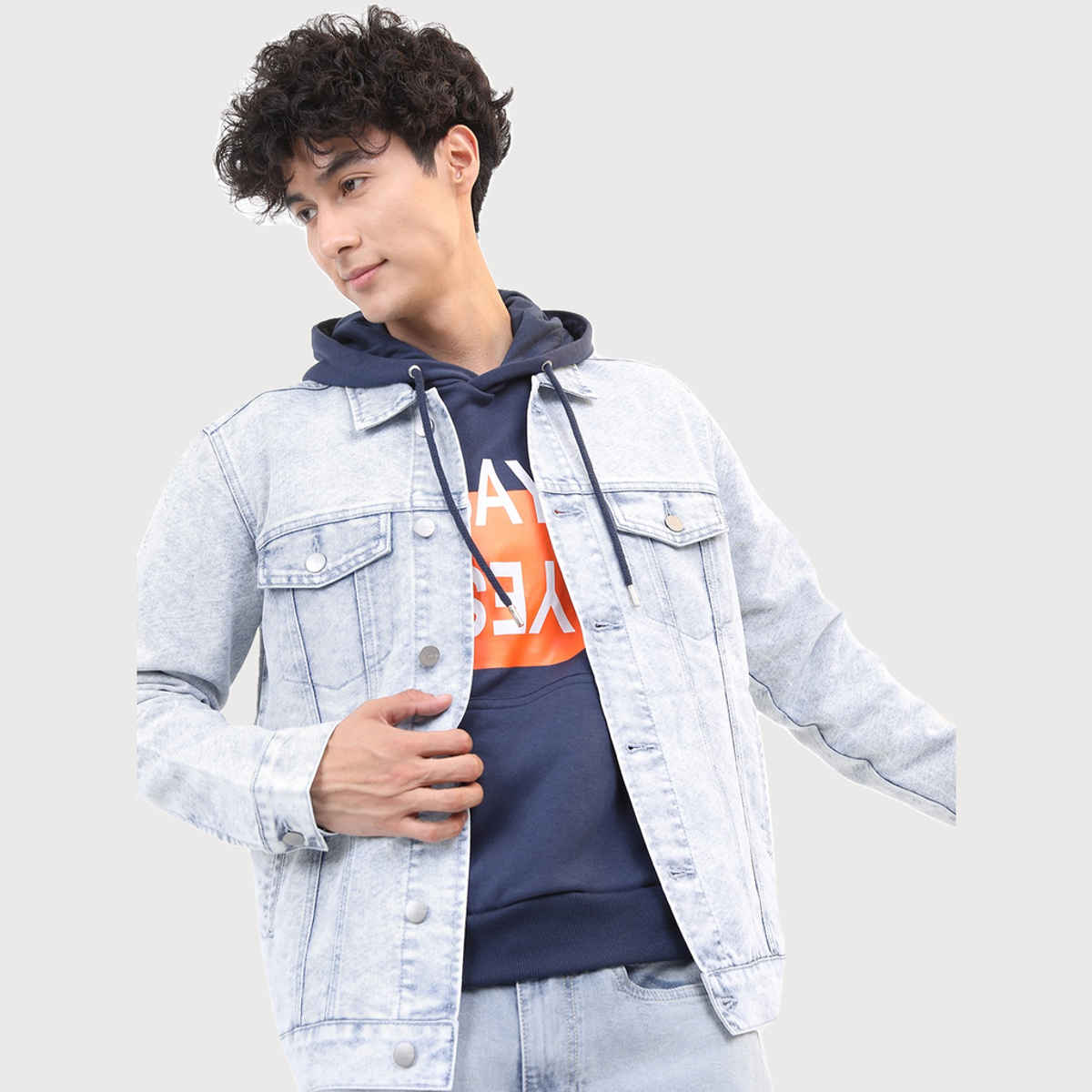 Ketch Men's Washed Denim Jacket | Blue - XL