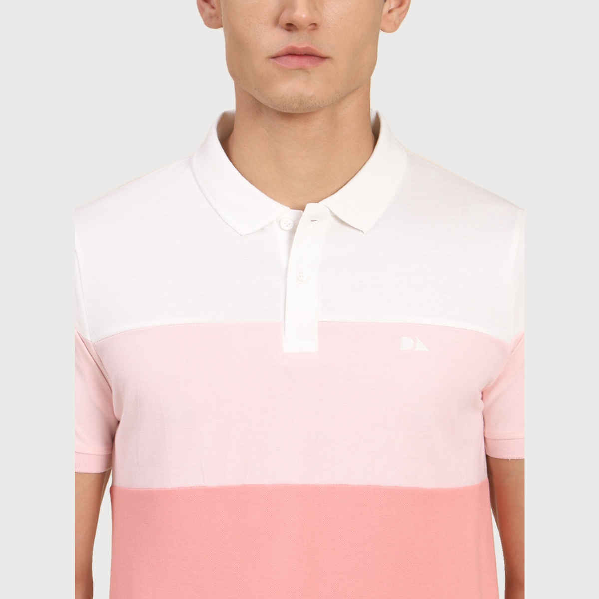 Dennis Lingo Men's Colourblocked Polo Collar Regular Fit T-shirt | Multicolor | S