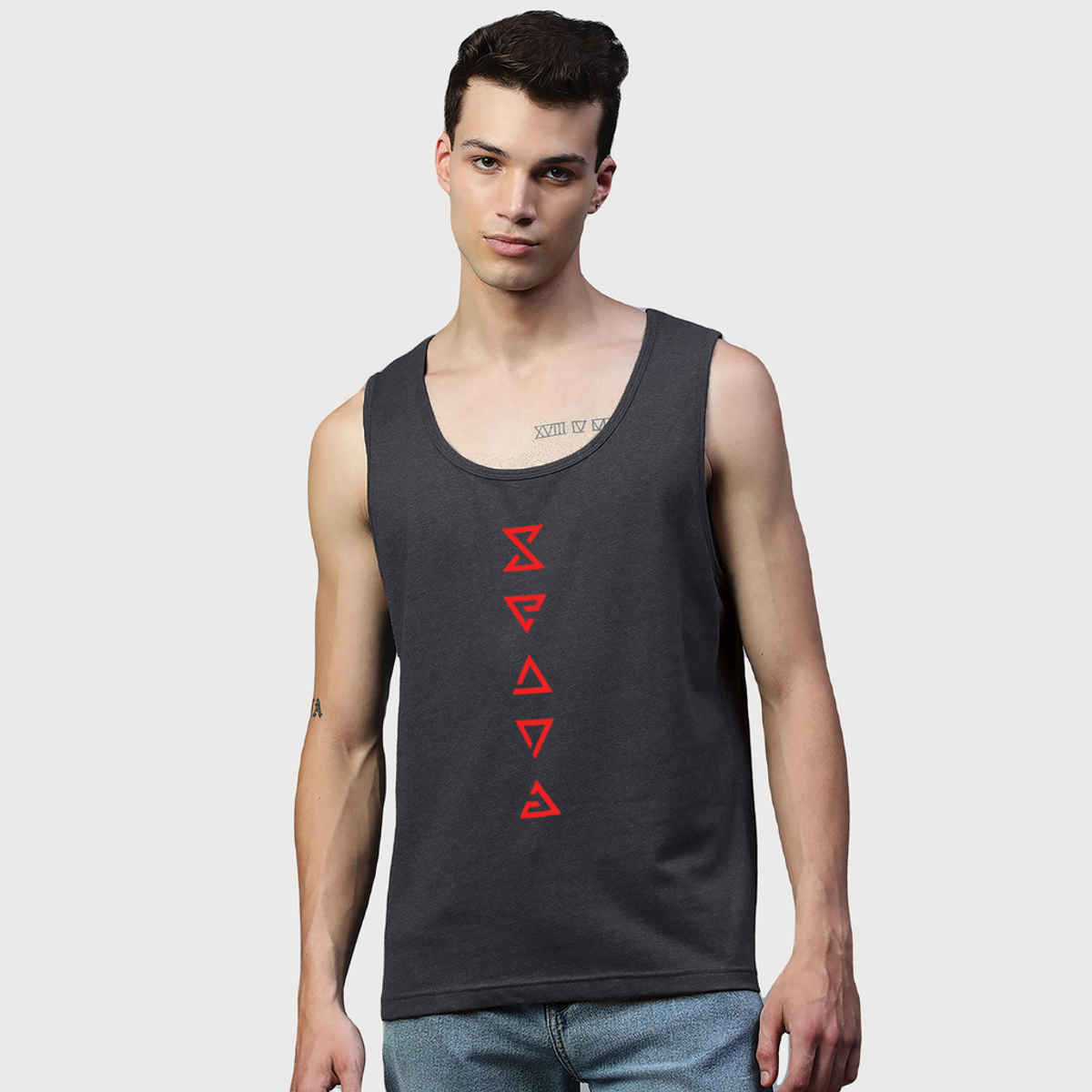 De Tees Men's Sleeveless T-shirt | Charcoal - M