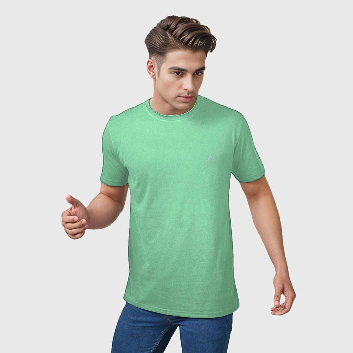 Lux Nitro Men's Round Neck T-shirt | Chatni Green - L