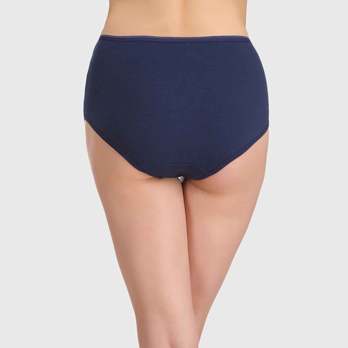 Clovia Cotton Maternity High Waist Hipster Panty (Navy Blue - M)
