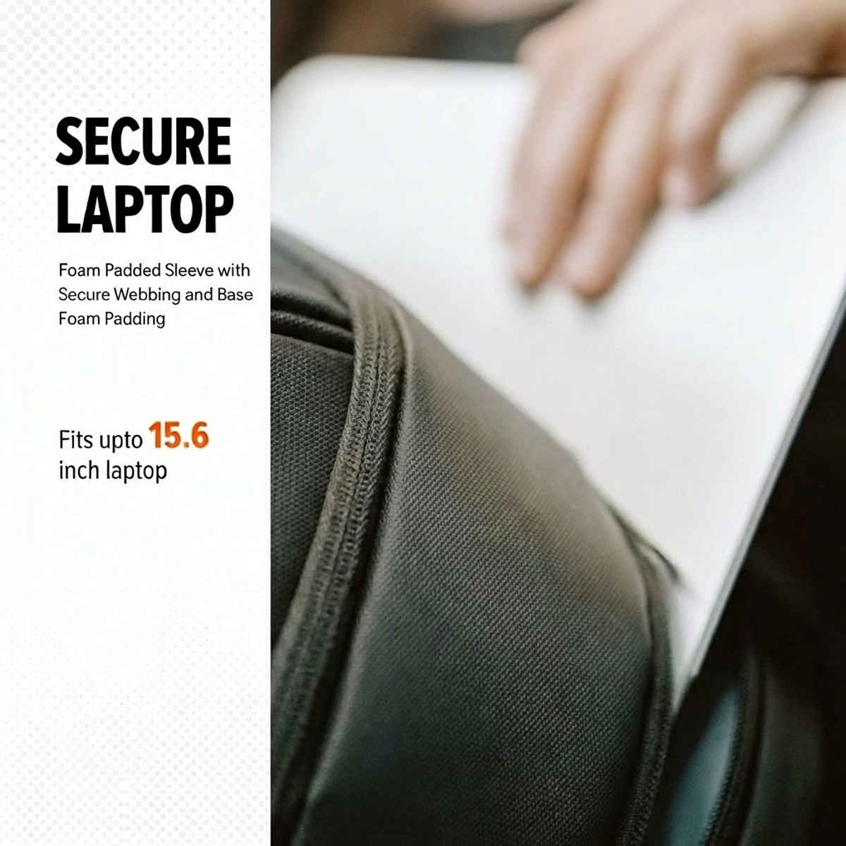 Lunar's Unisex Anti Theft Office Laptop Backpack with USB Charging Slot | Black - 15.6 inch