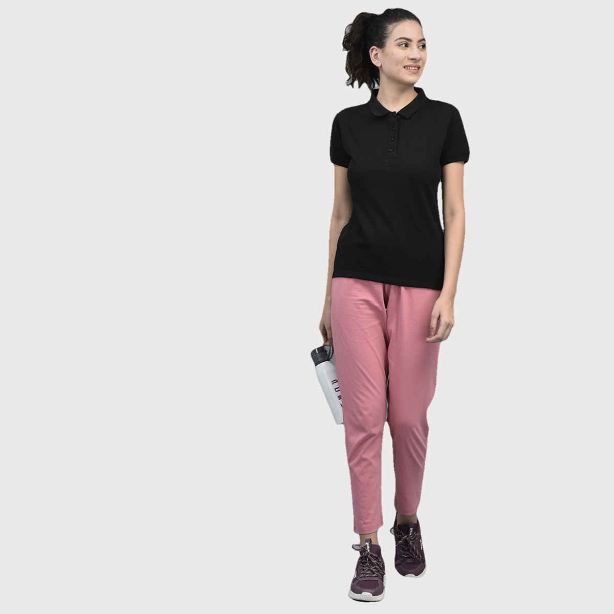 Dollar Women Polo T-shirt - Black | Premium Cotton | S