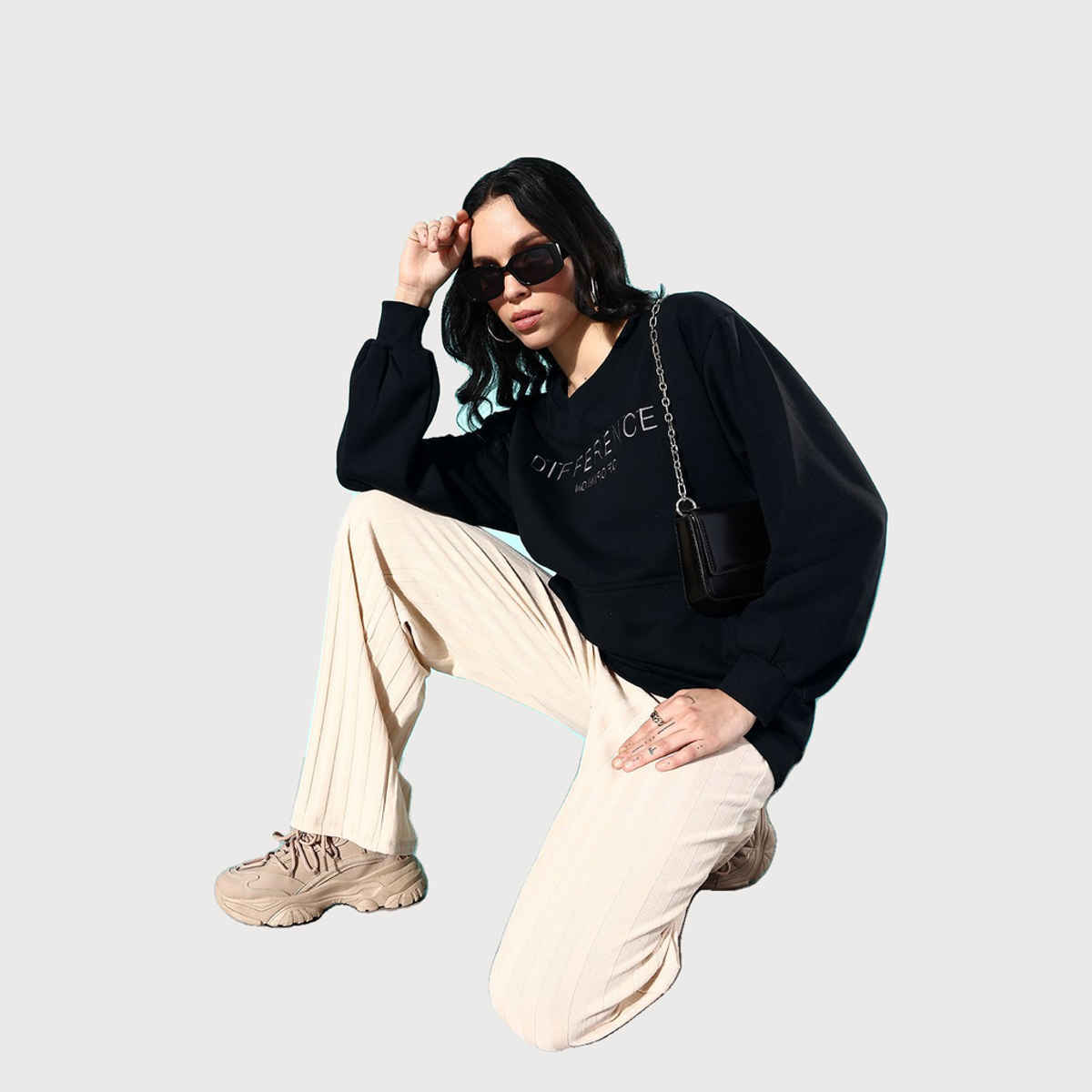 Difference Of Opinion Women's Sweatshirt | Dowswt021 | Black - XS