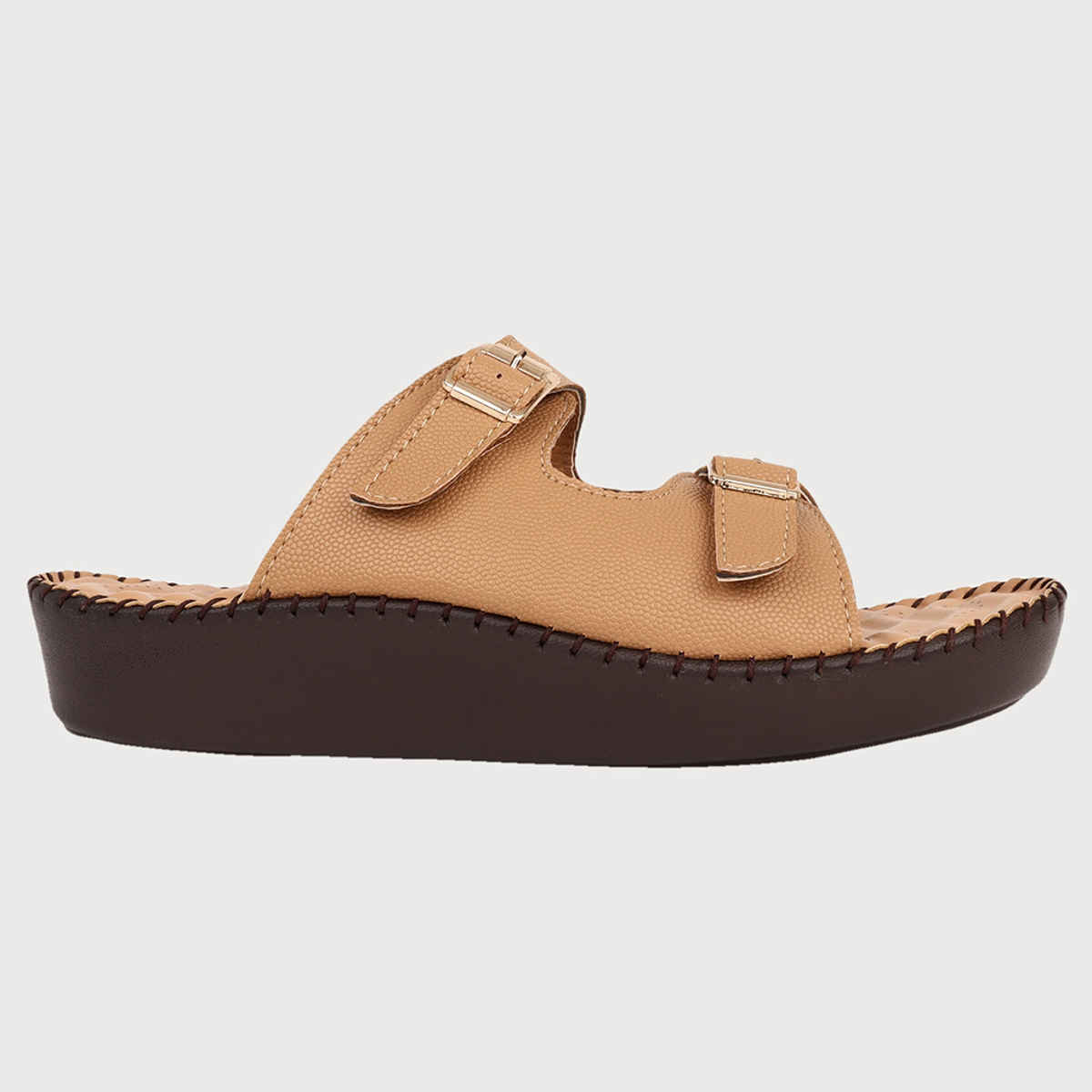Trase Casual Women's Sandals | Comfortable Slip-On Design - Beige | 6 UK