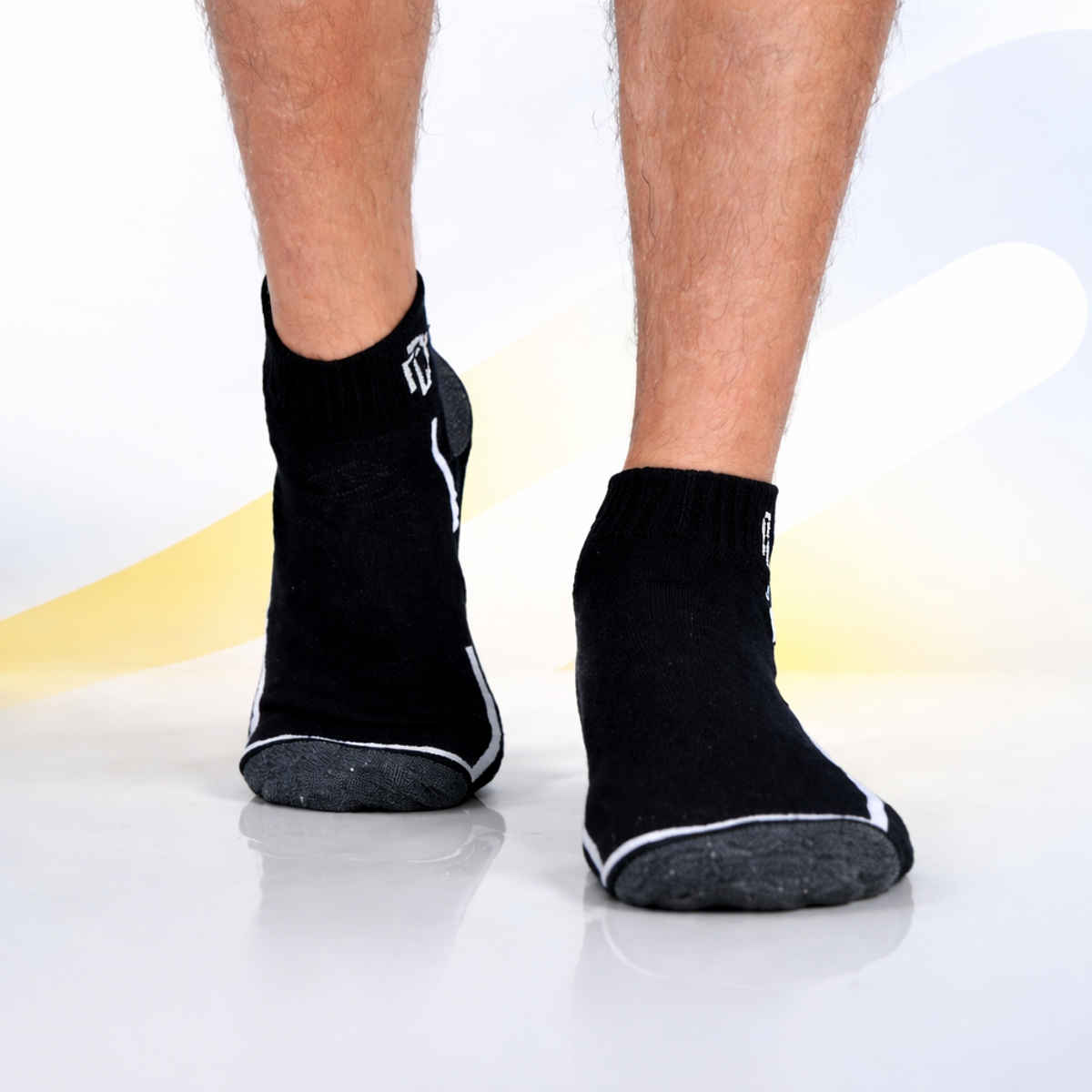 Dollar Men's Polyester Ankle Length Socks | Multicolour - Free Size