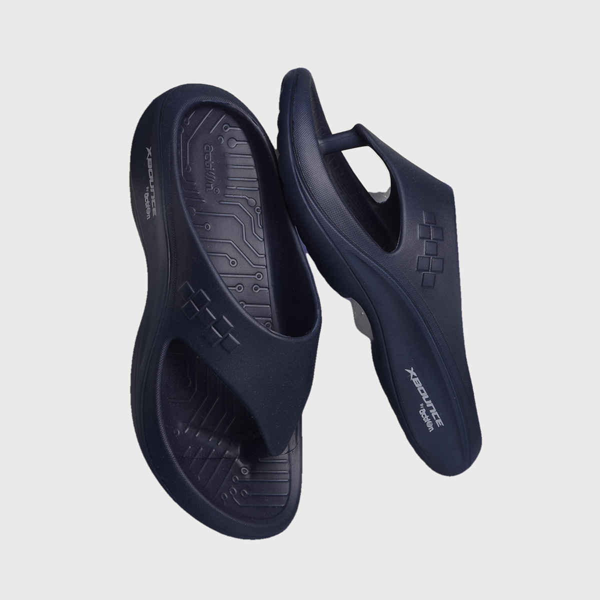 Action Men's Hran-53 Comfortable Slippers | Designer Footwear | Lightweight | Navy Blue - UK 8